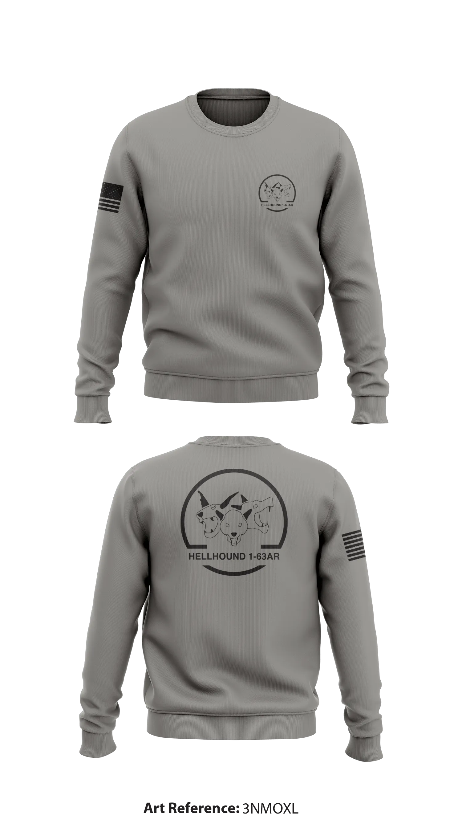 1-63 Hellhounds Store 1 Core Men's Crewneck Performance Sweatshirt - 3NMoXL