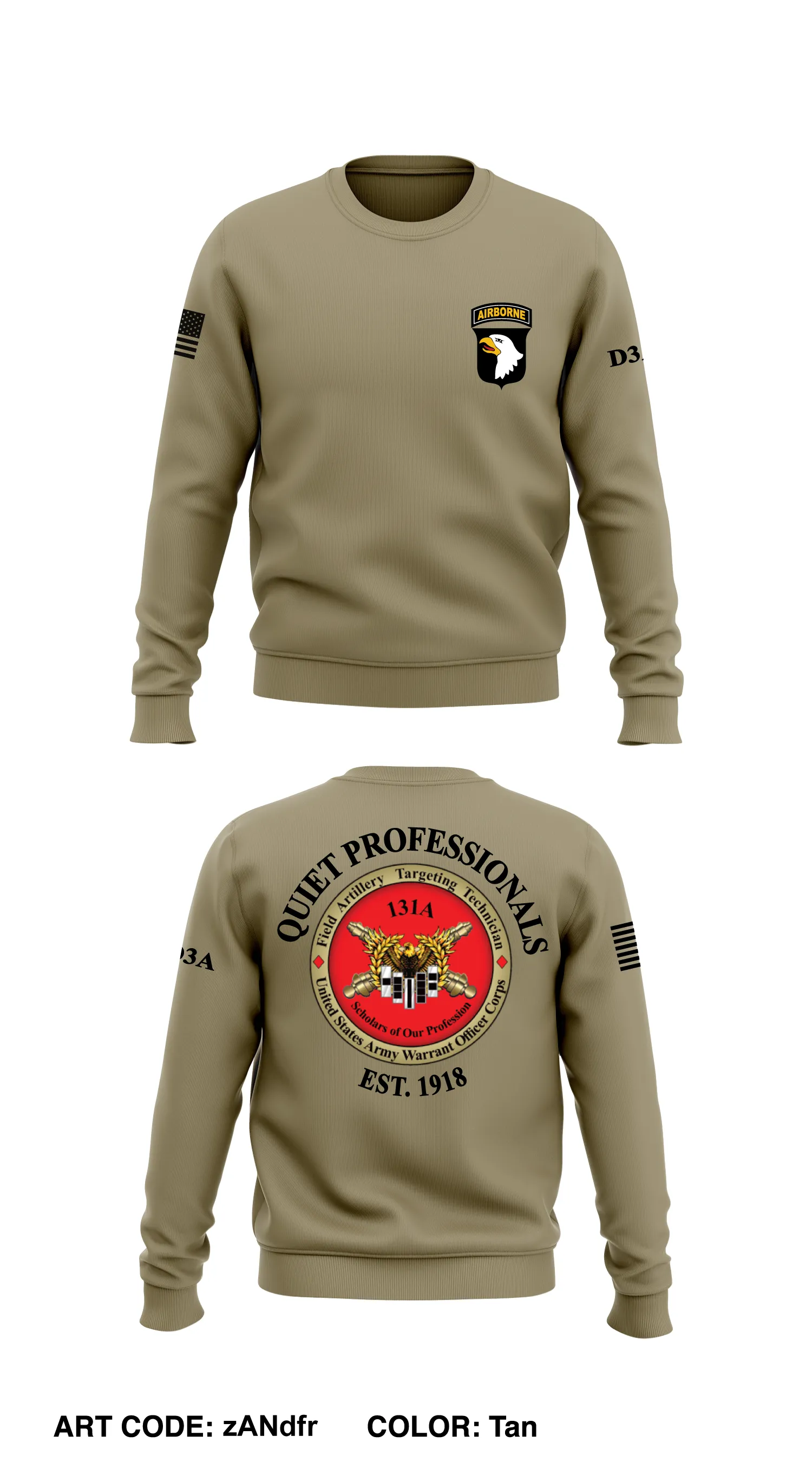 101ST ABDV (AASLT), 131A Targeting Technicians  Core Men's Crewneck Performance Sweatshirt - zANdfr