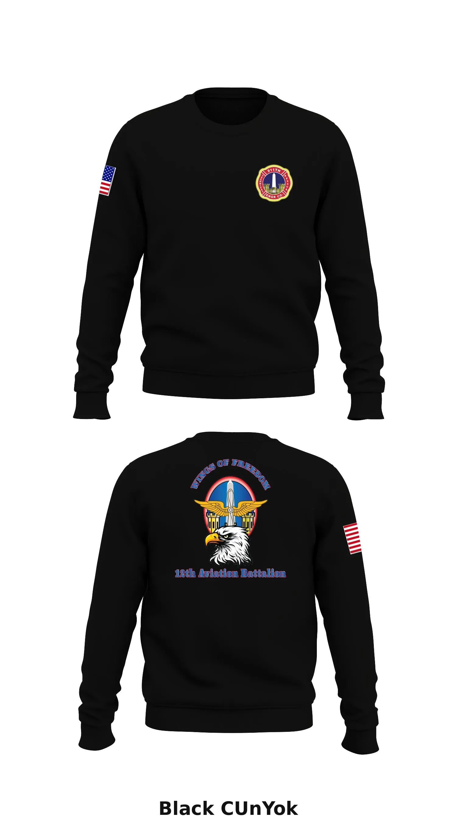 12th Aviation Battalion Store 1 Core Men's Crewneck Performance Sweatshirt - CUnYok