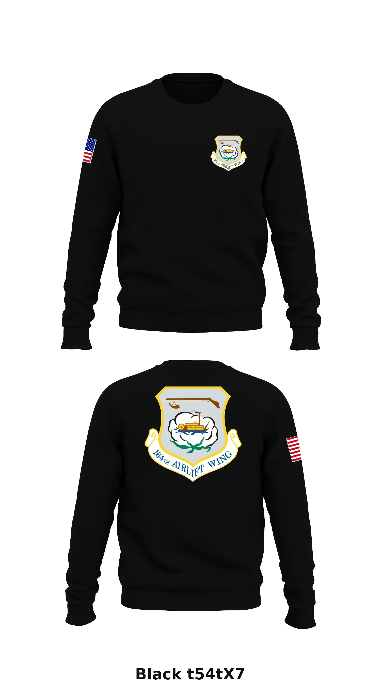 164th Airlift Wing Store 1 Core Men's Crewneck Performance Sweatshirt - t54tX7