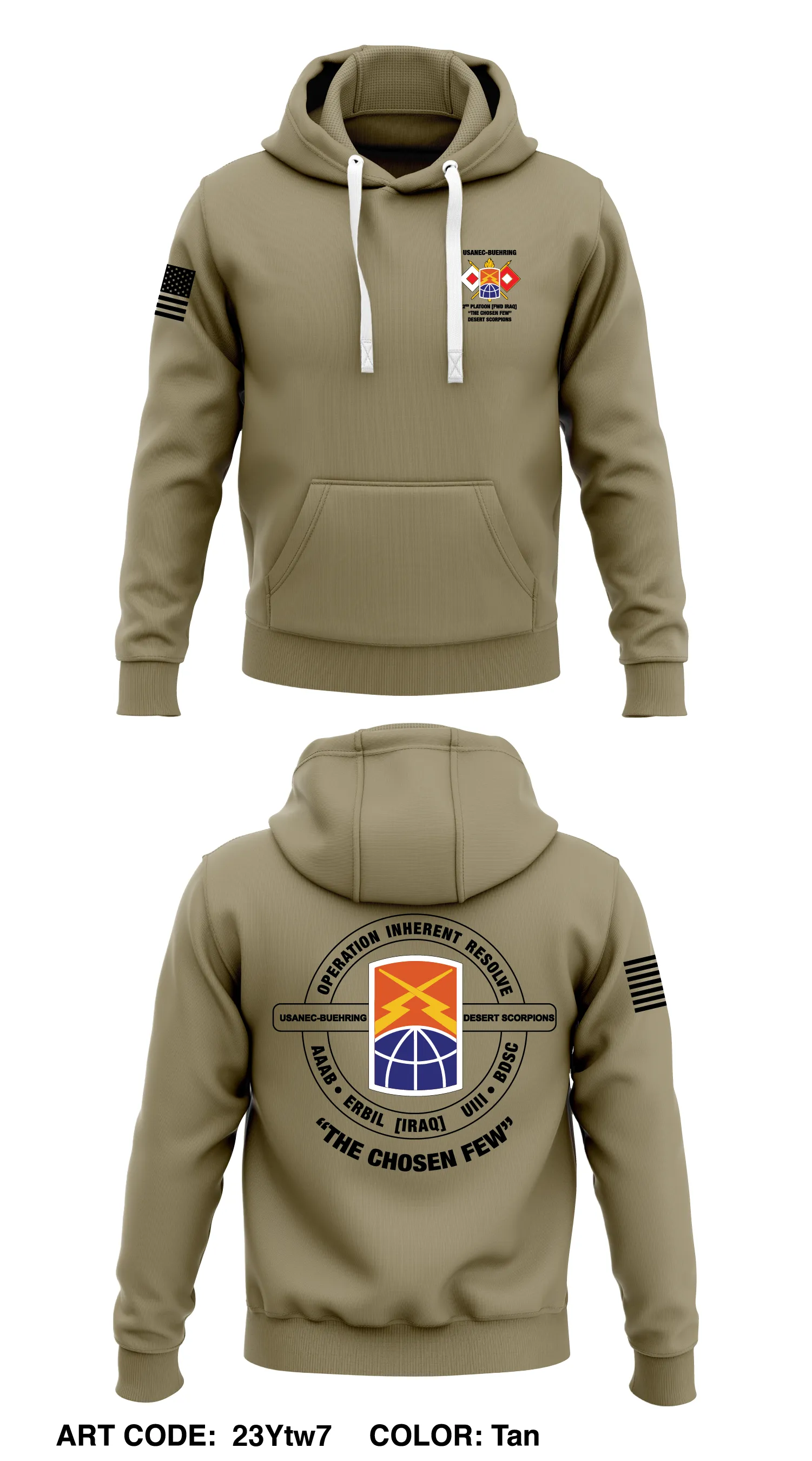 16TH TSB, 54TH SB, USANEC-B 2nd PLT Store 1  Core Men's Hooded Performance Sweatshirt - 23Ytw7