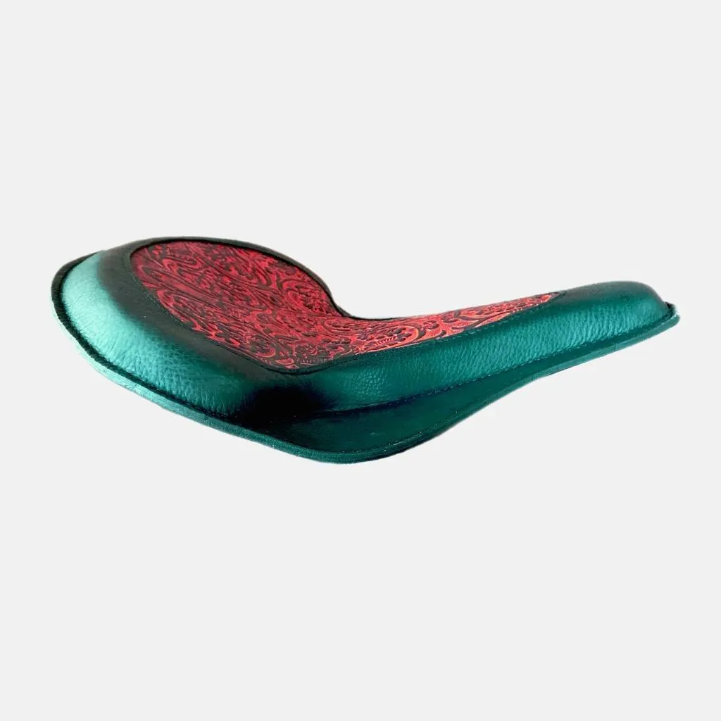 17x16" Spring Solo Tractor Seat Harley Touring Indian Chief Ant Red Oak Leaf