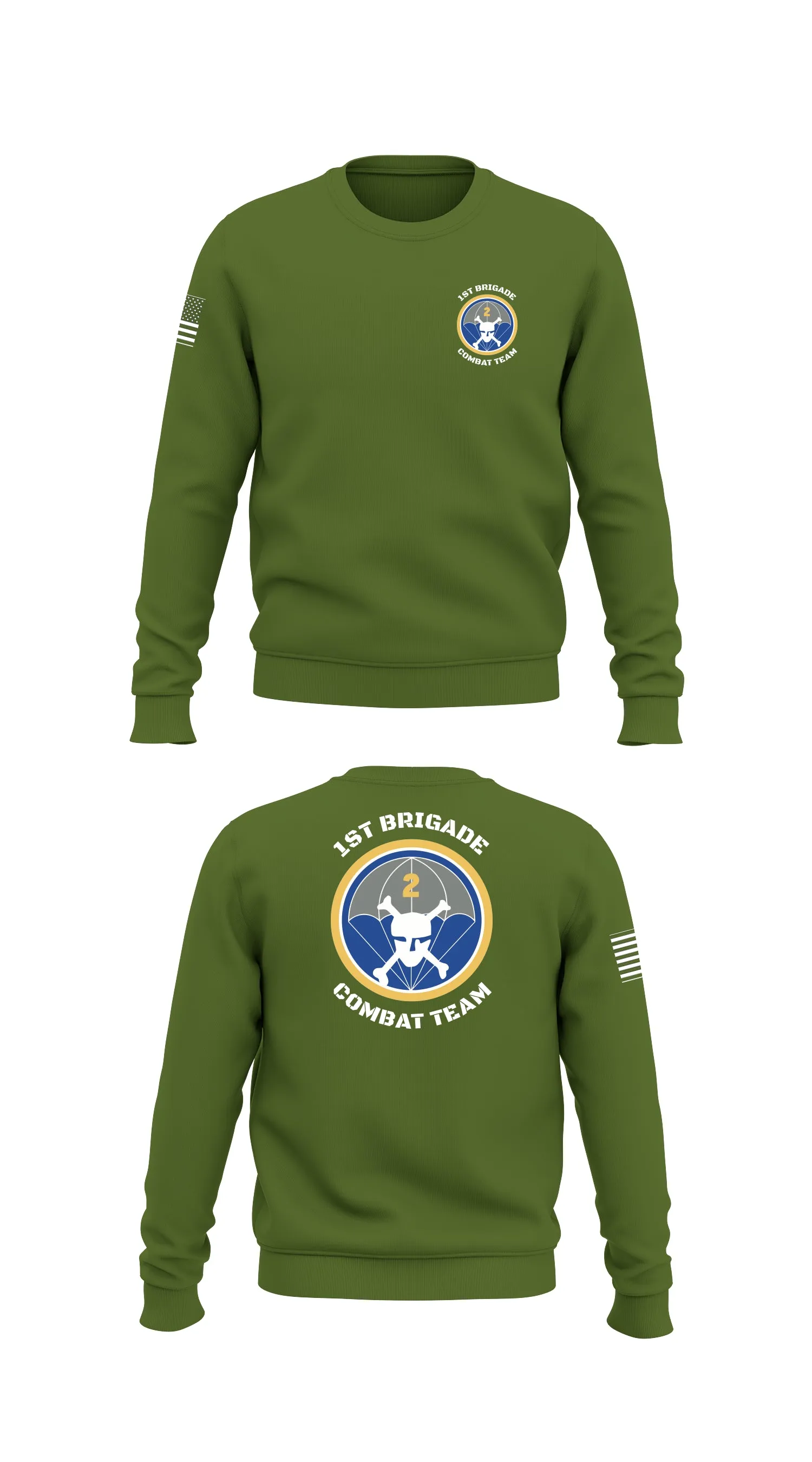 1st Brigade Combat Team Store 1 Core Men's Crewneck Performance Sweatshirt - 55966889121