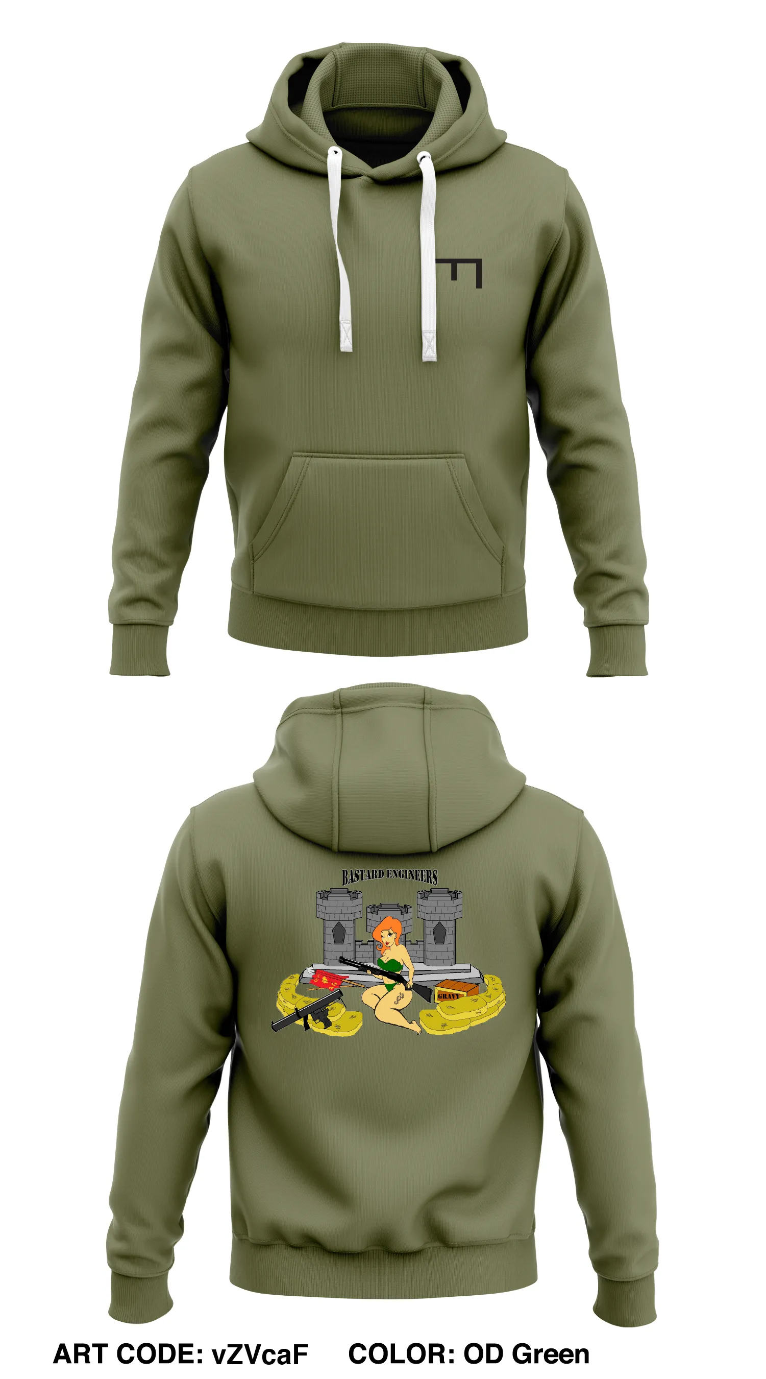 1st Combat Engineer Battalion Store 1  Core Men's Hooded Performance Sweatshirt - vZVcaF