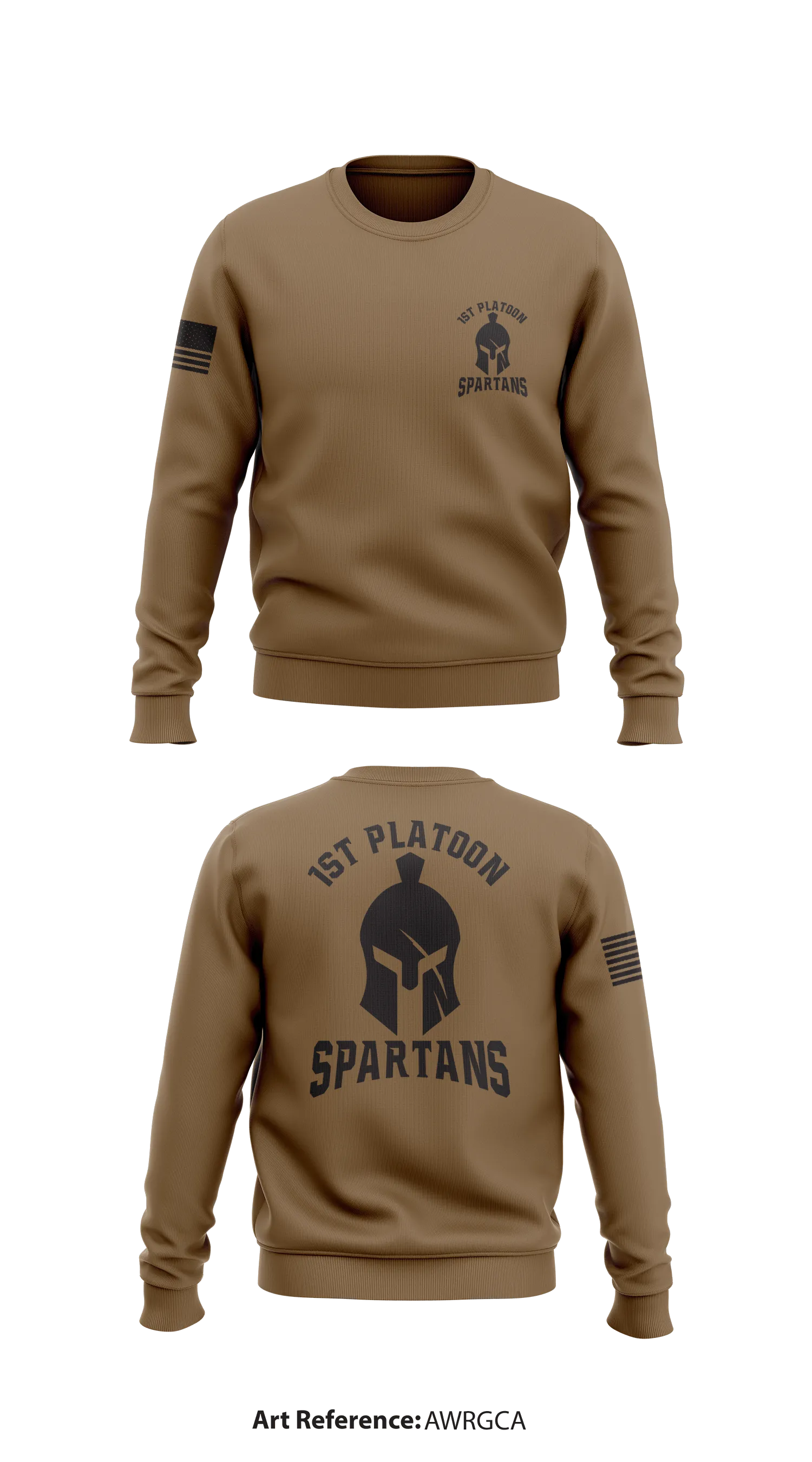 1st Platoon Spartans Store 1 Core Men's Crewneck Performance Sweatshirt - AWrgca