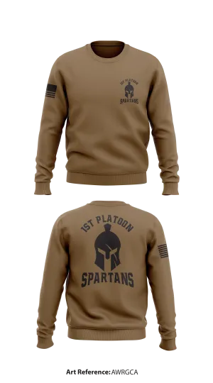 1st Platoon Spartans Store 1 Core Men's Crewneck Performance Sweatshirt - AWrgca