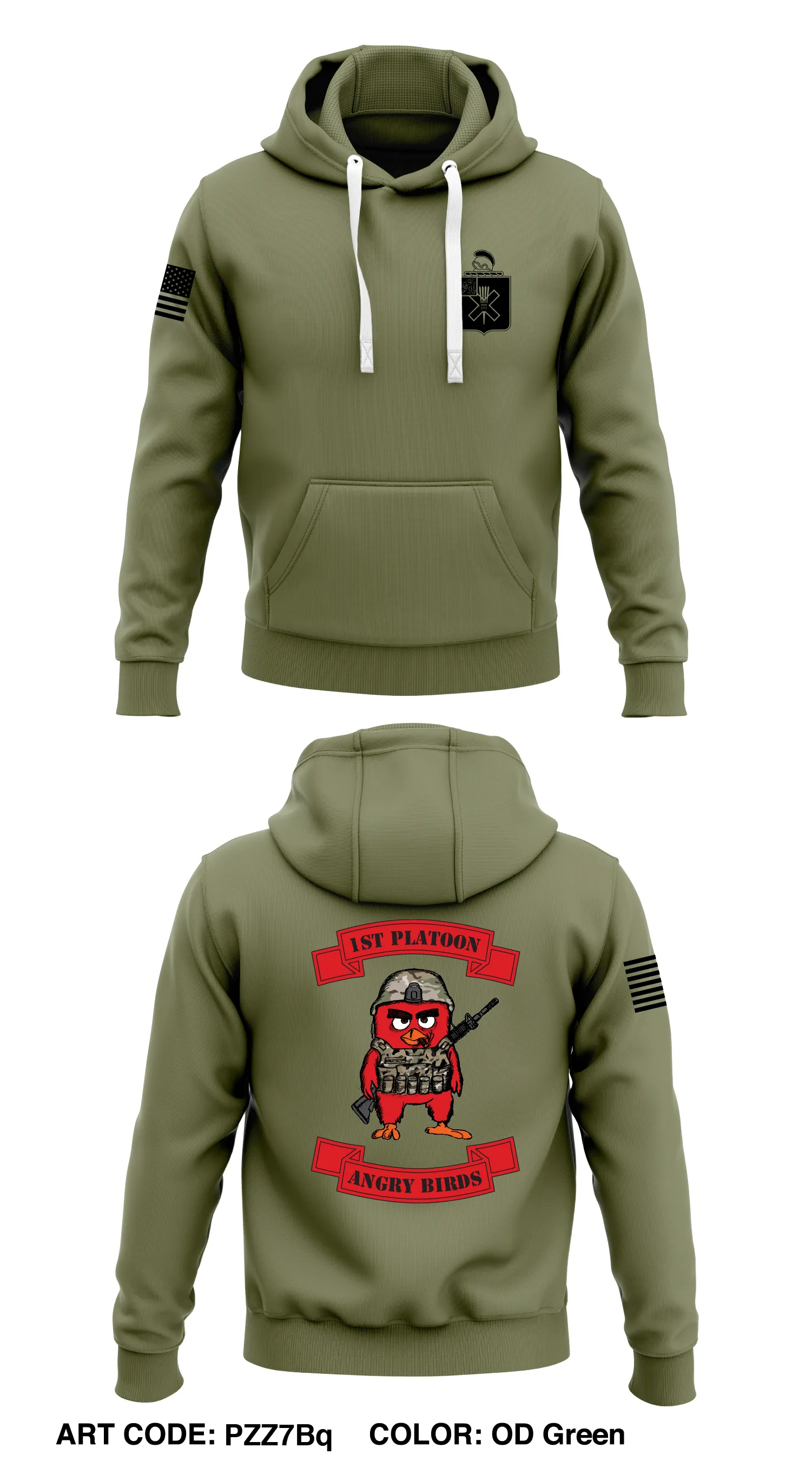 1st PLT, D Co, 1-32 IN, 1st BCT, 1th MTN DIV Store 1  Core Men's Hooded Performance Sweatshirt - PZZ7Bq