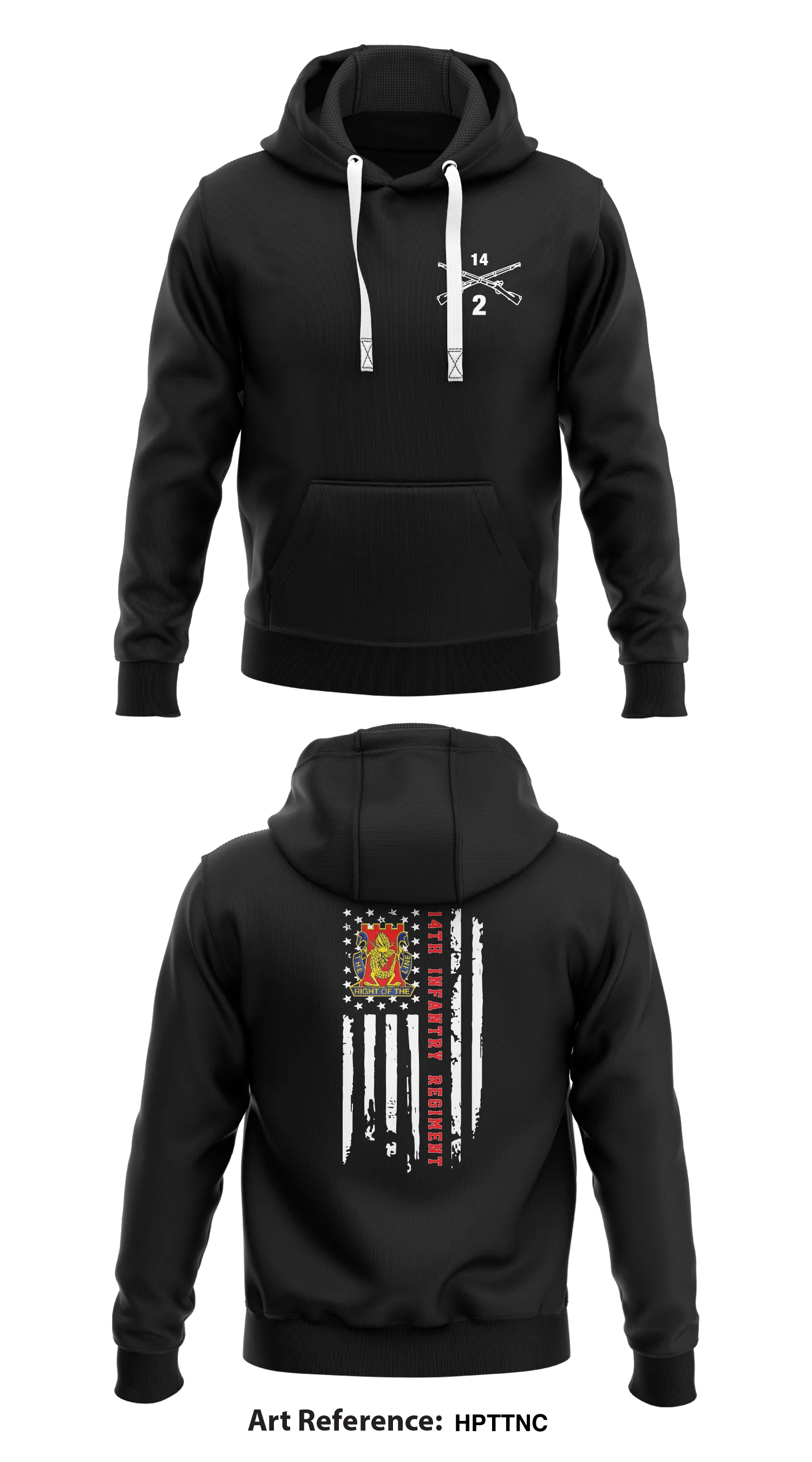 2-14 Infantry Battalion Store 1  Core Men's Hooded Performance Sweatshirt - HpTtNC
