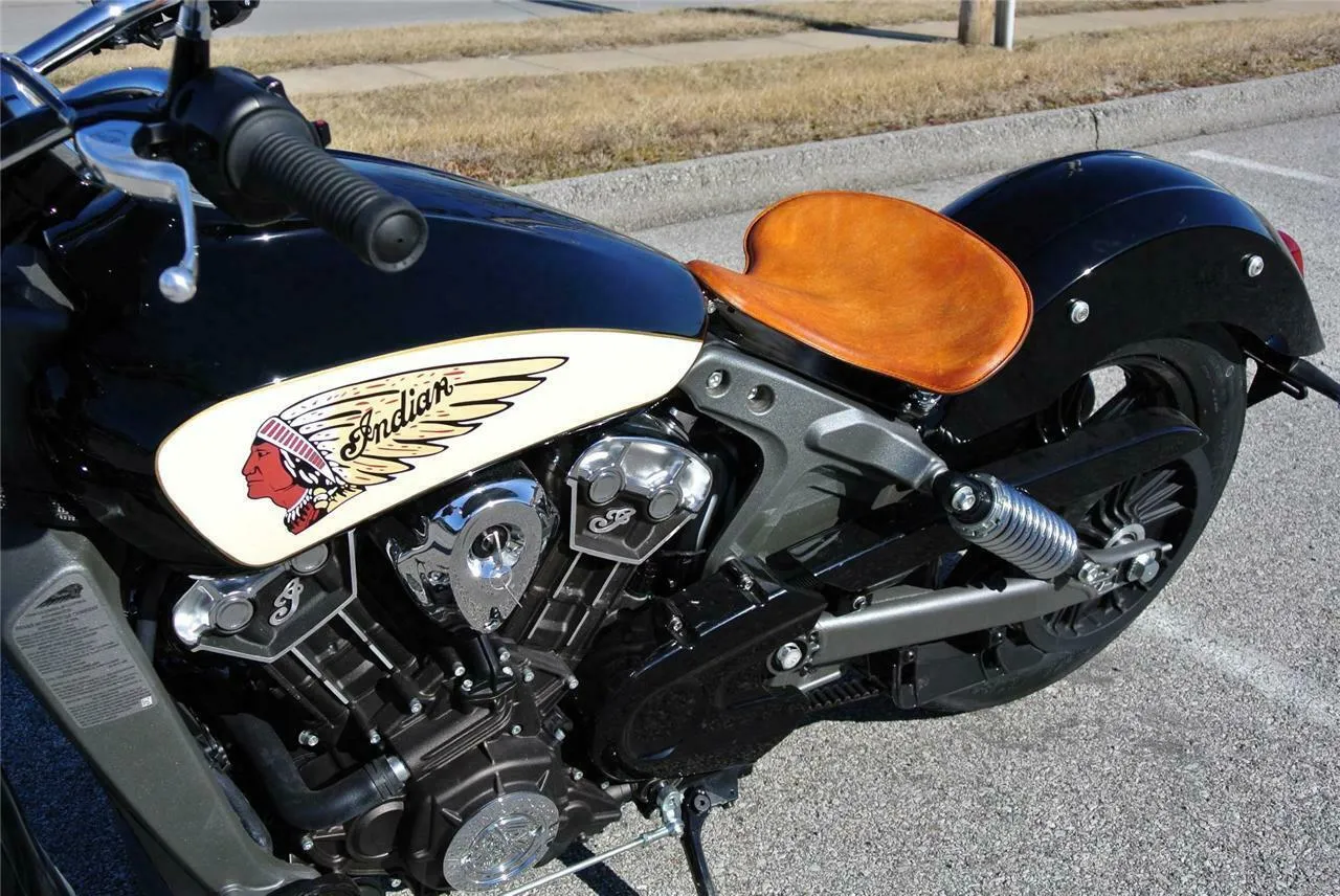 2015-2024 Indian Scout & Bobber Spring Tractor Seat Blk Skirt Mounting Kit Ppad