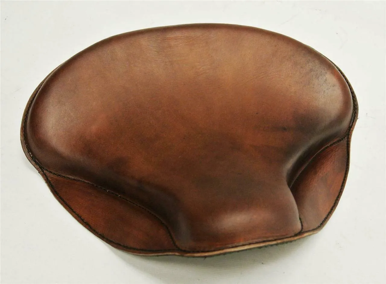 2017-2025 Triumph Bobber Seat Solo 15x14" Brown Leather Tractor With Leg Skirts