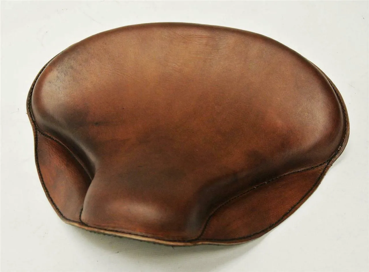 2017-2025 Triumph Bobber Seat Solo 15x14" Brown Leather Tractor With Leg Skirts