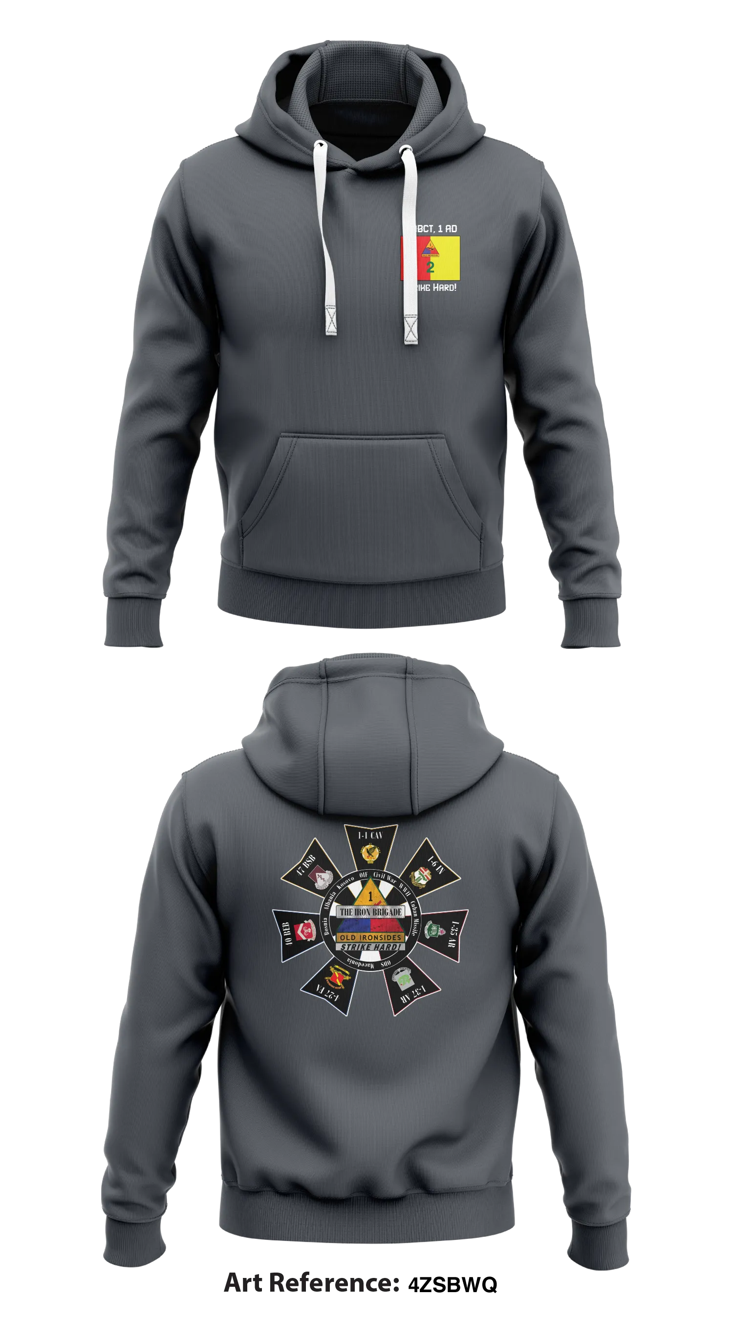 2/1 Armored Brigade Combat Team Store 1  Core Men's Hooded Performance Sweatshirt - 4ZSbWq