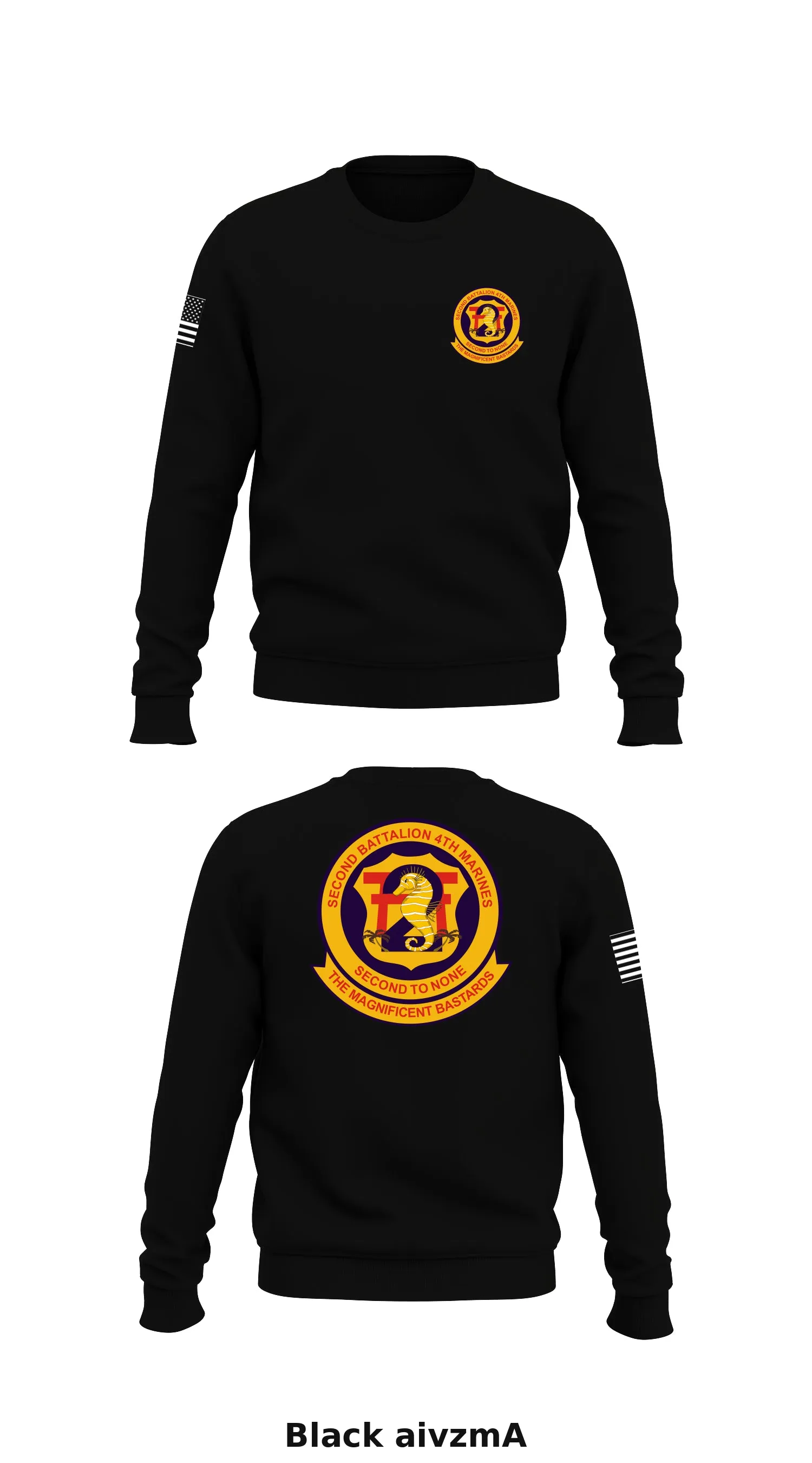2nd Battalion, 4th Marine Regiment  Store 1 Core Men's Crewneck Performance Sweatshirt - aivzmA