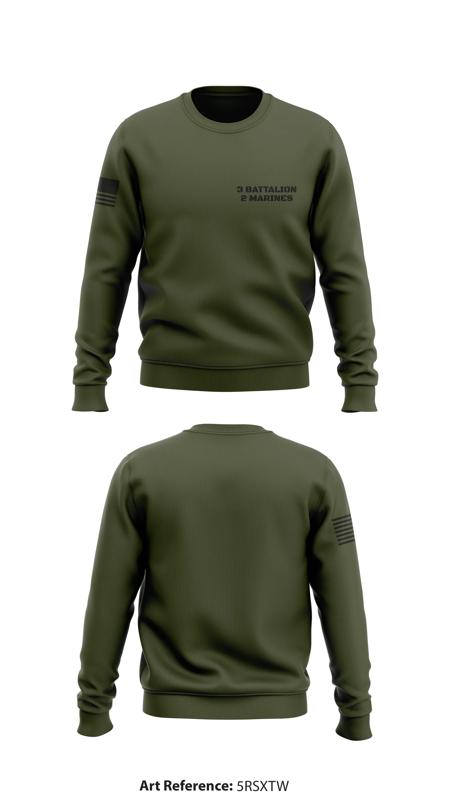 3 Battalion 2 Marines Store 1 Core Men's Crewneck Performance Sweatshirt - 5rsXtW