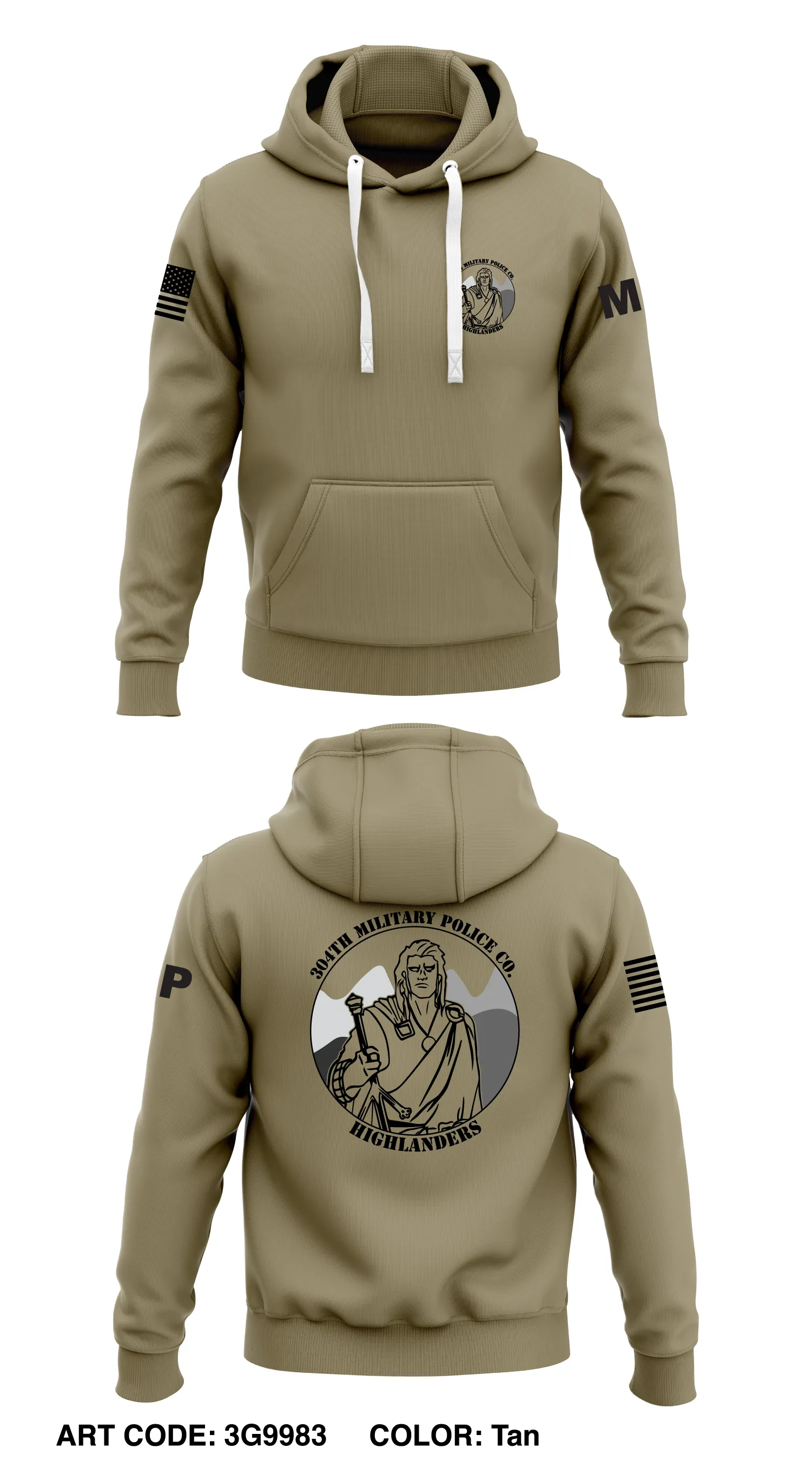 34th MP Co  Store 1  Core Men's Hooded Performance Sweatshirt - 3G9983