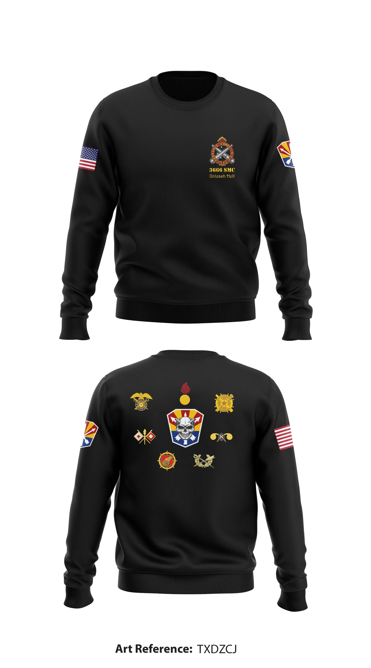 3666th Support Maintenance Company Store 1 Store 2 Core Men's Crewneck Performance Sweatshirt - TXDzcJ