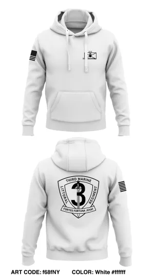 3D Marine Littoral Regiment  Core Men's Hooded Performance Sweatshirt - f68fNY