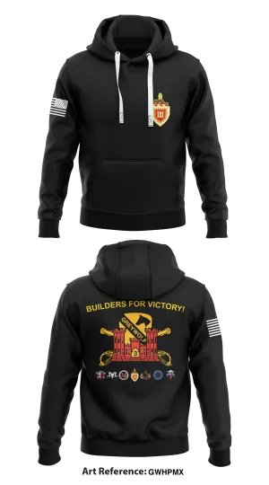 3rd Brigade Engineer Battalion Store 1  Core Men's Hooded Performance Sweatshirt - GwHpMX