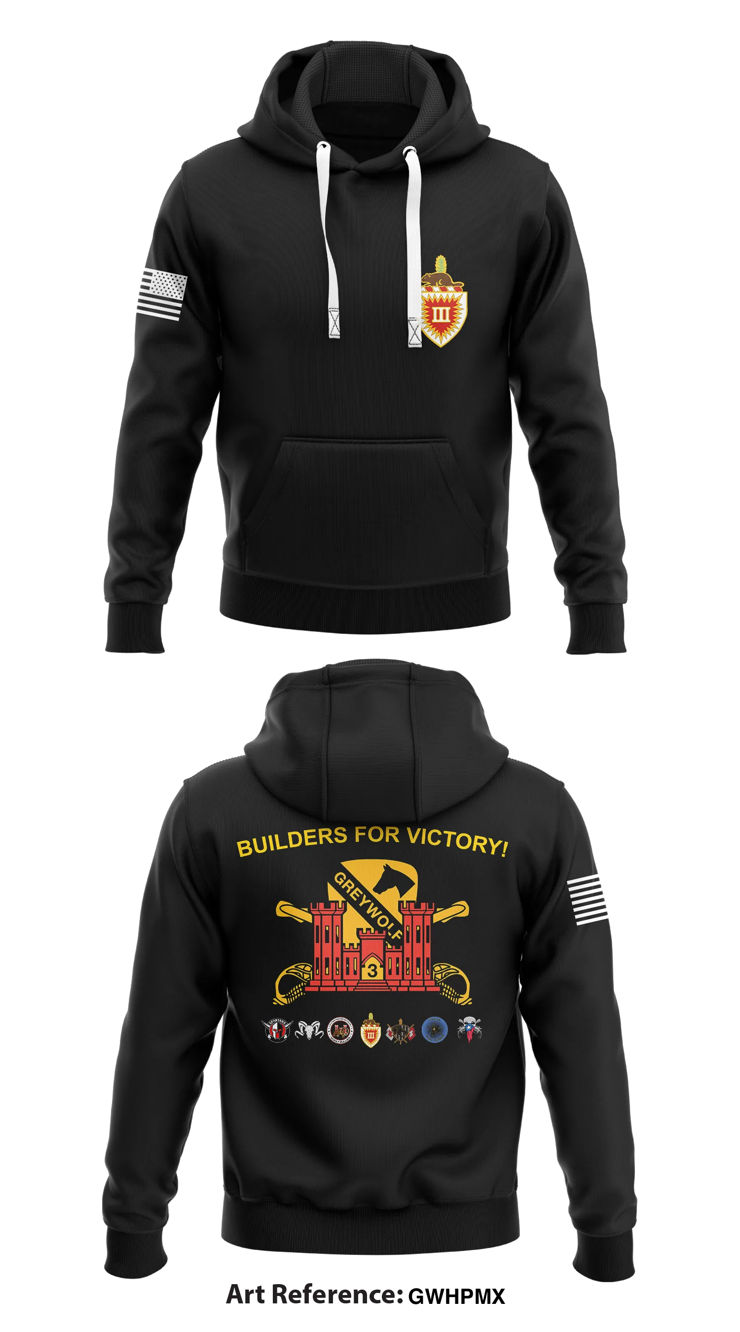 3rd Brigade Engineer Battalion Store 1  Core Men's Hooded Performance Sweatshirt - GwHpMX