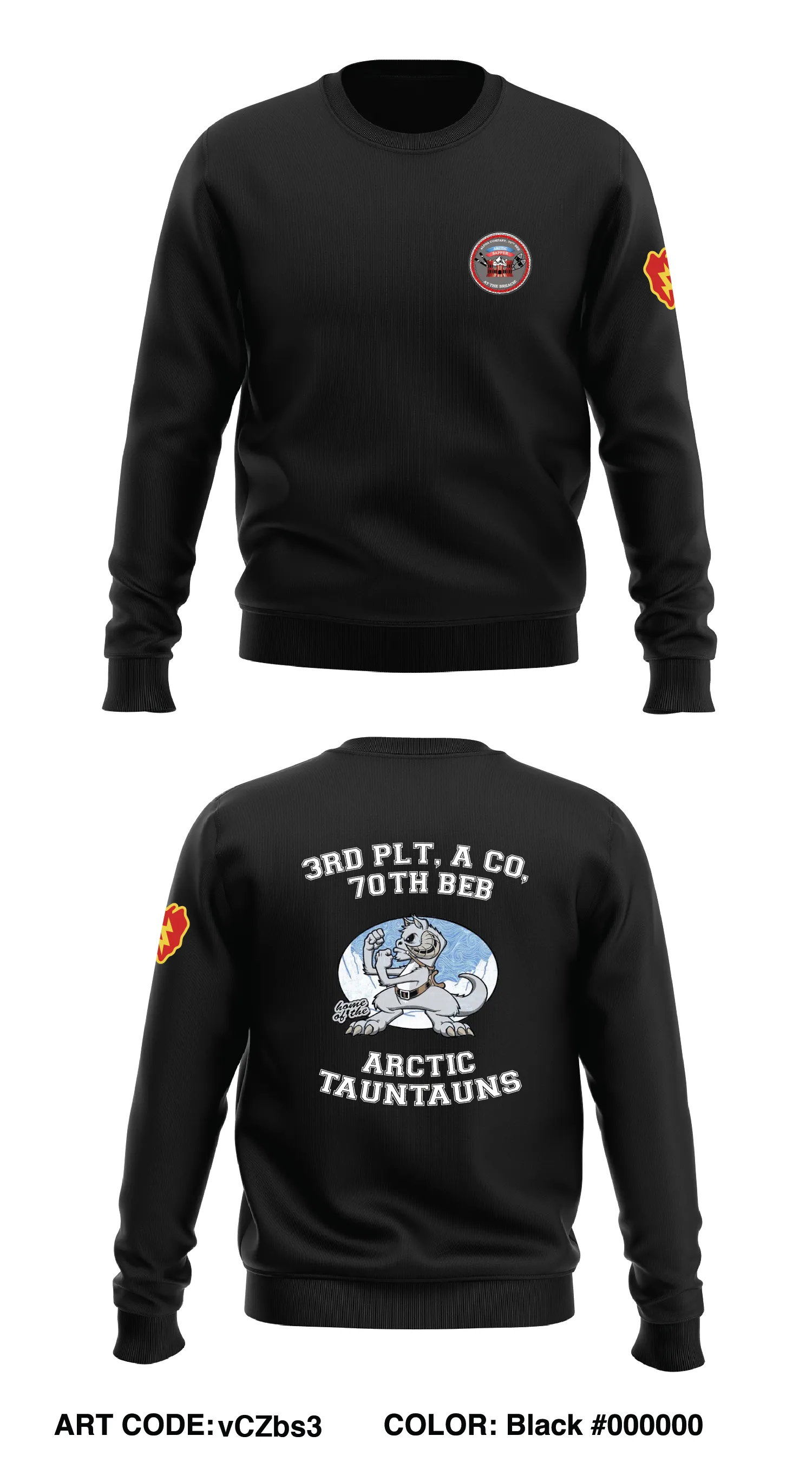 3rd PLT A Co 70th BEB Store 1 Core Men's Crewneck Performance Sweatshirt - vCZbs3