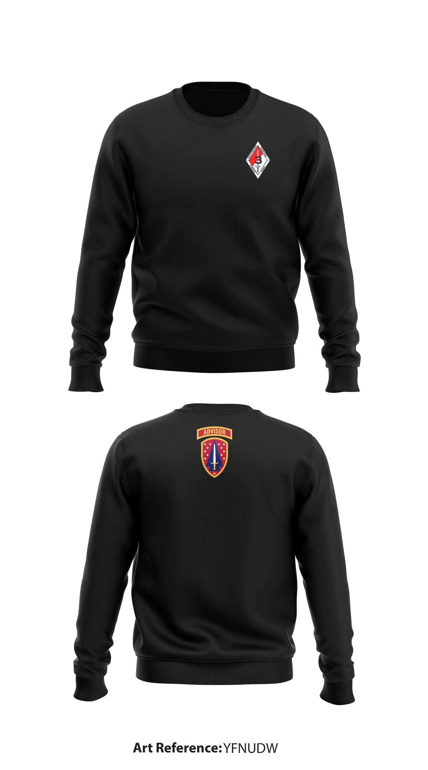3rd Squadron 2nd SFAB Store 1 Core Men's Crewneck Performance Sweatshirt - YfnUDW