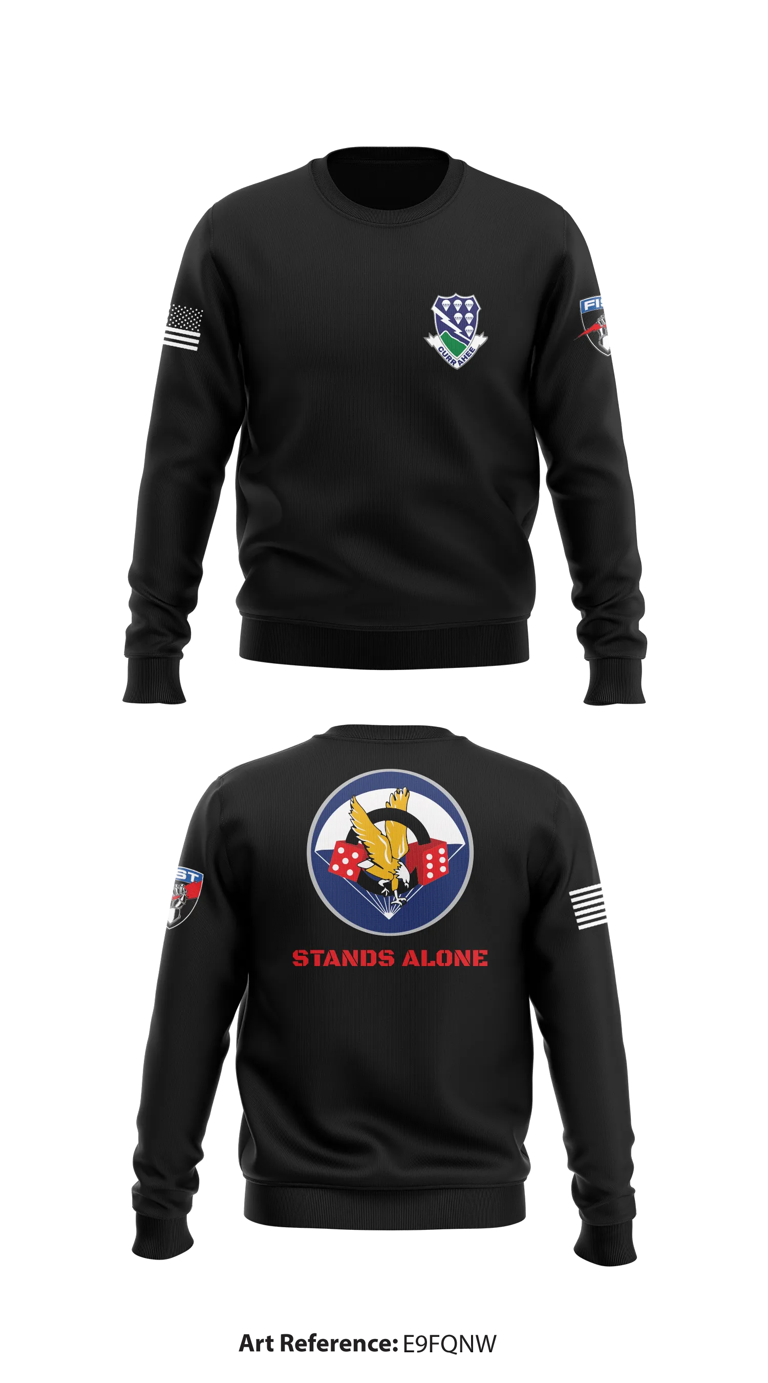 506th Currahee Store 1 Core Men's Crewneck Performance Sweatshirt - e9FQNW