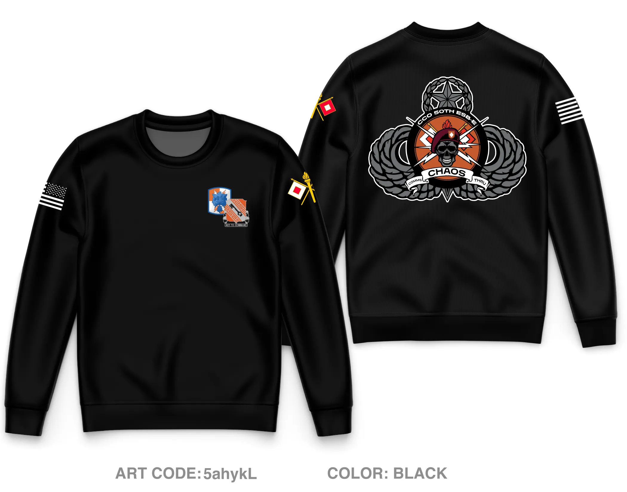 50th ESB-E, Charlie Company Core Men's Crewneck Performance Sweatshirt - 5ahykL
