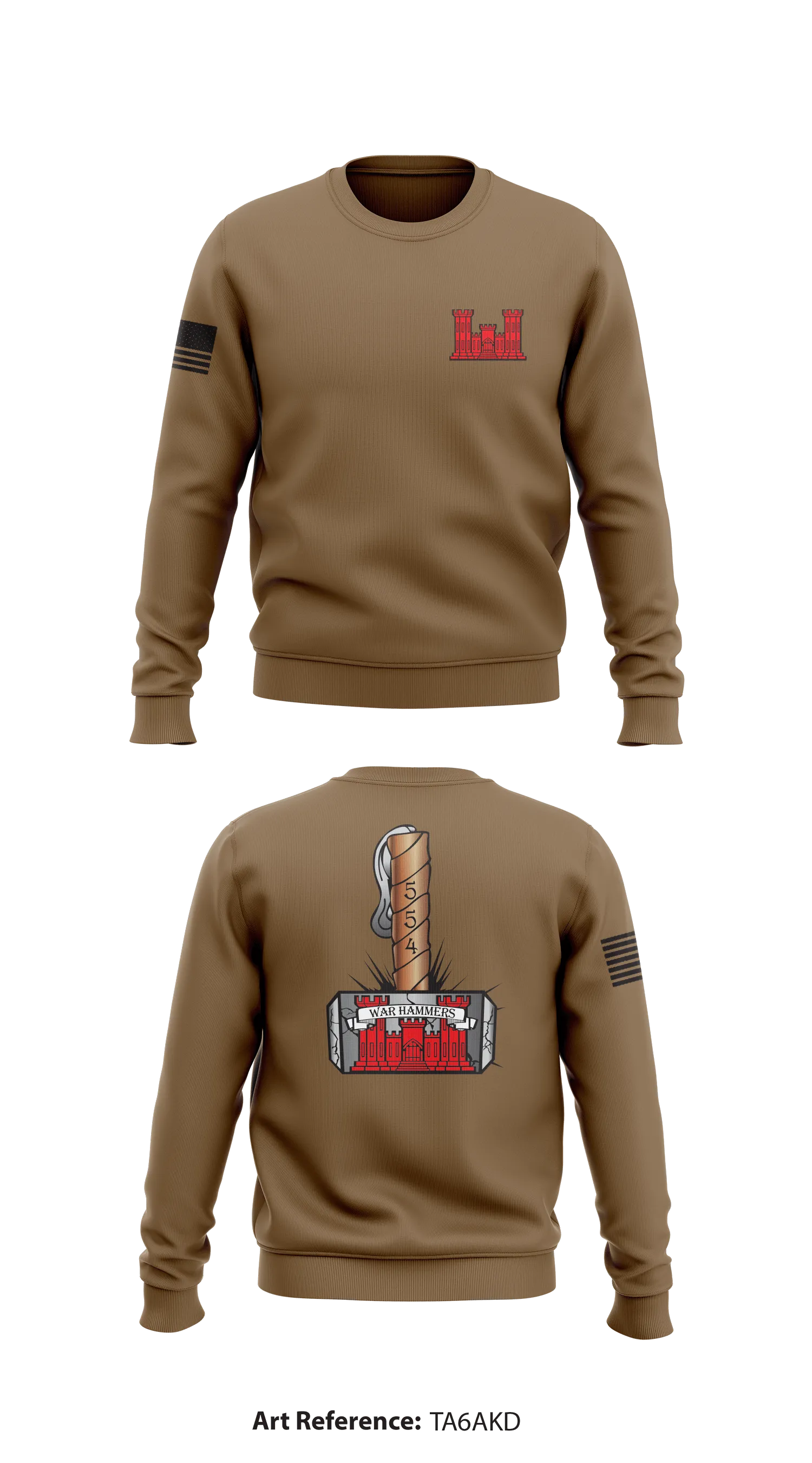 554th ECC Store 1 Core Men's Crewneck Performance Sweatshirt - TA6akD