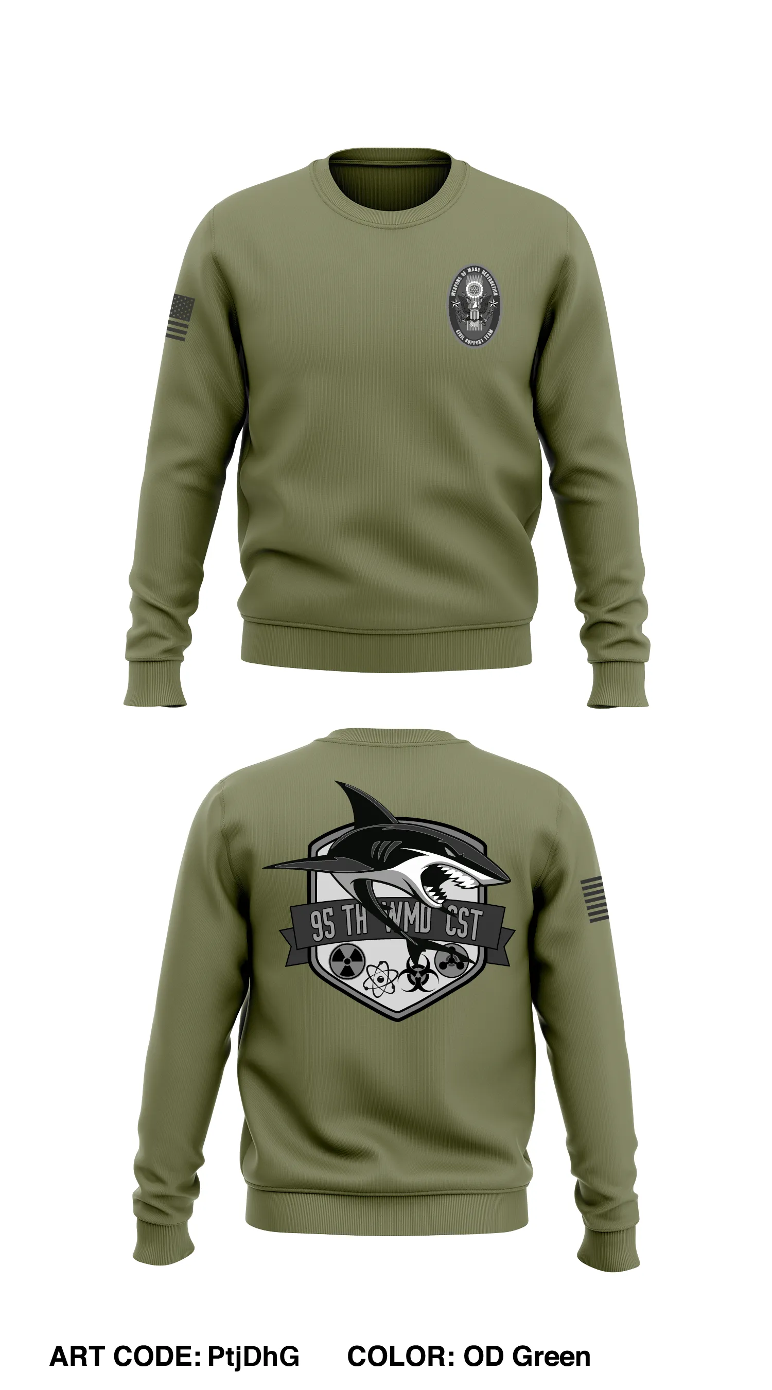 95th WMD CST Store 1 Core Men's Crewneck Performance Sweatshirt - PtjDhG