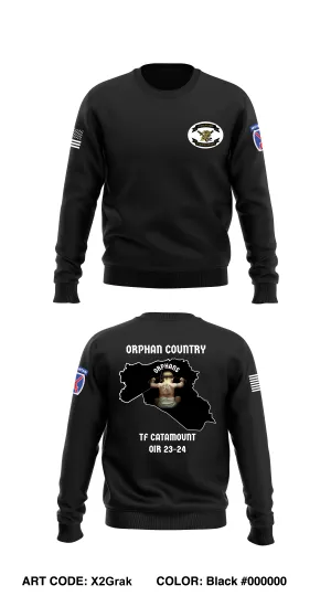 A Co 2-14 3rd Platoon Core Men's Crewneck Performance Sweatshirt - X2Grak