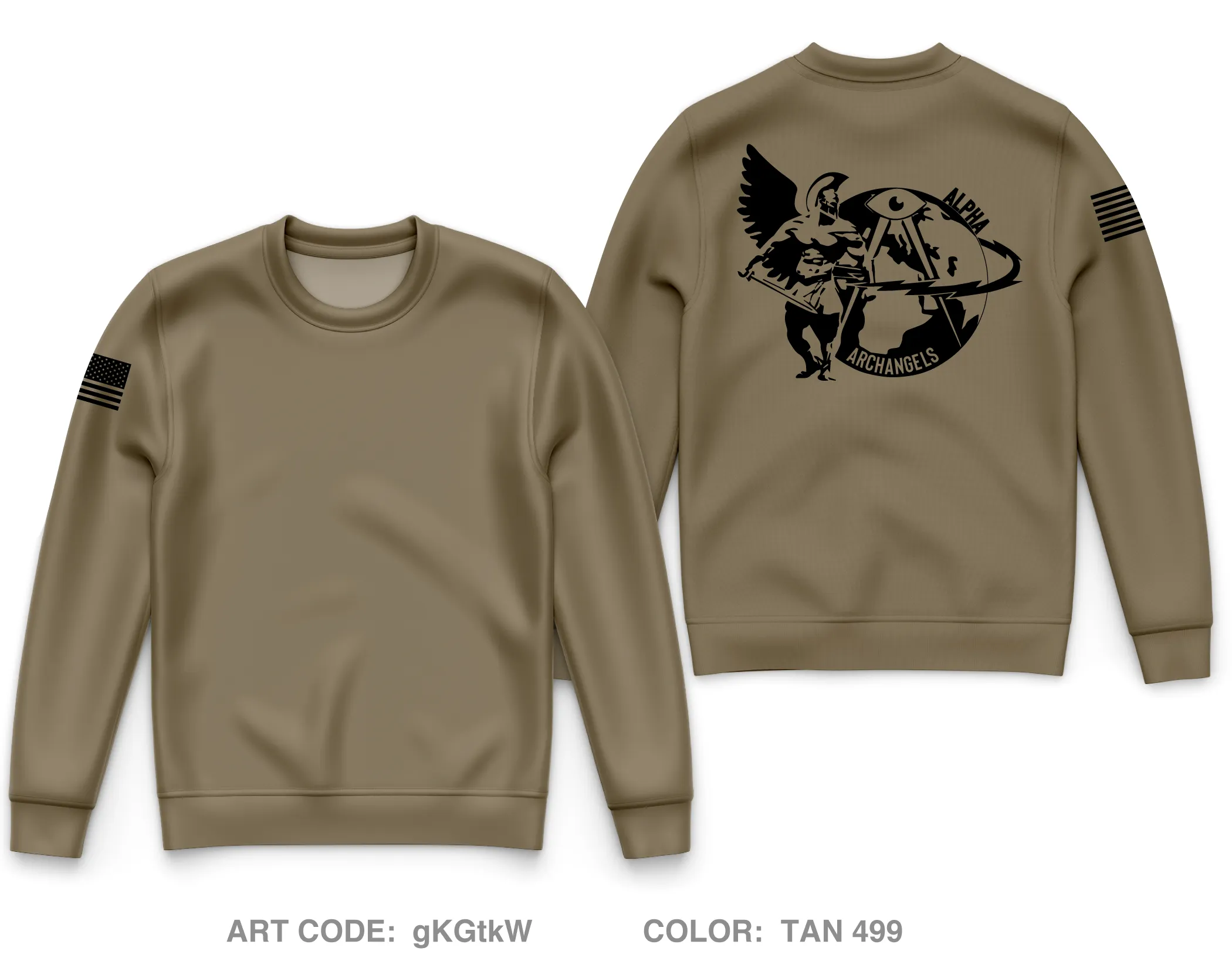 A co, 522 MI BN, 207th MI BDE Core Men's Crewneck Performance Sweatshirt - gKGtkW