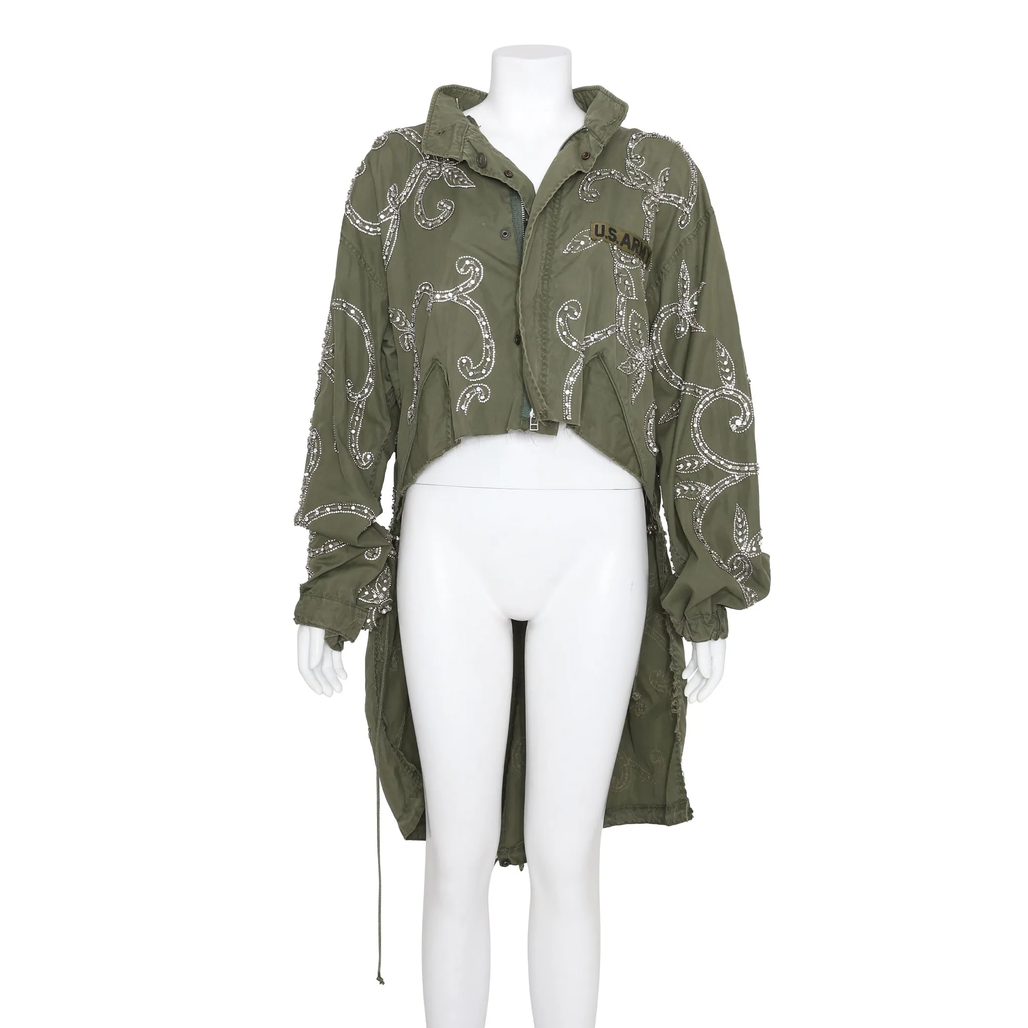ALEXX BROWN U.S. BLINGED ARMY JACKET