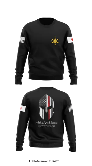 Alpha Battery, 1-1 Air Defense Artillery Store 1 Core Men's Crewneck Performance Sweatshirt - RuK43t