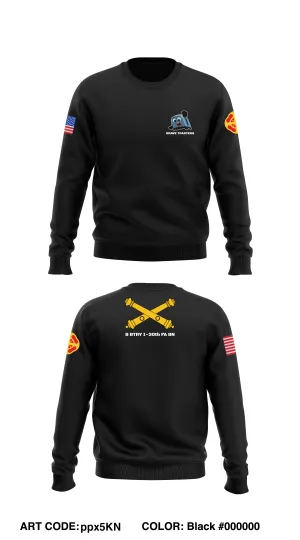 B BTRY, 1-30th FA BN, 428 BDE Store 1 Core Men's Crewneck Performance Sweatshirt - ppx5KN