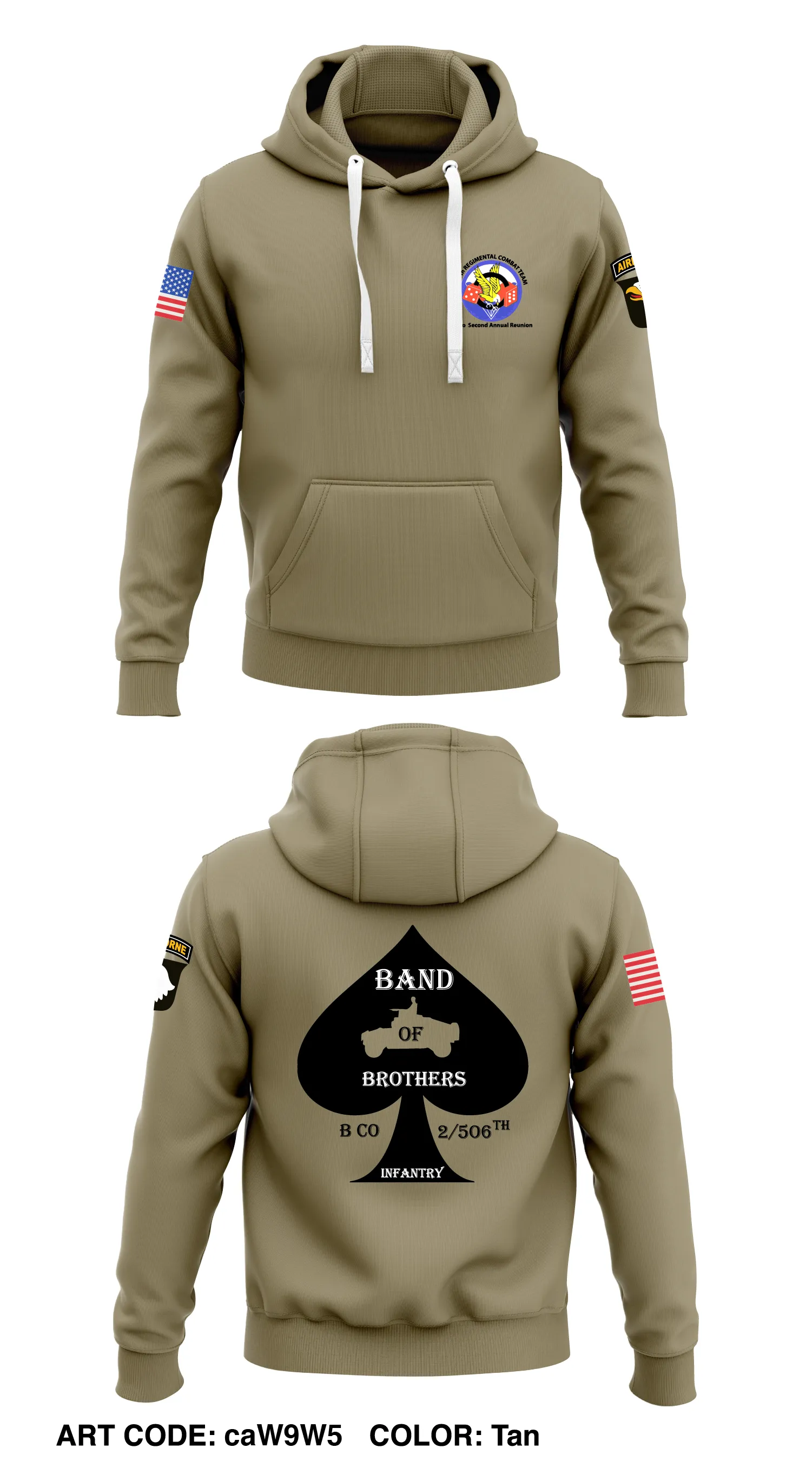 B co 2/56th Reunion Store 1  Core Men's Hooded Performance Sweatshirt - caW9W5