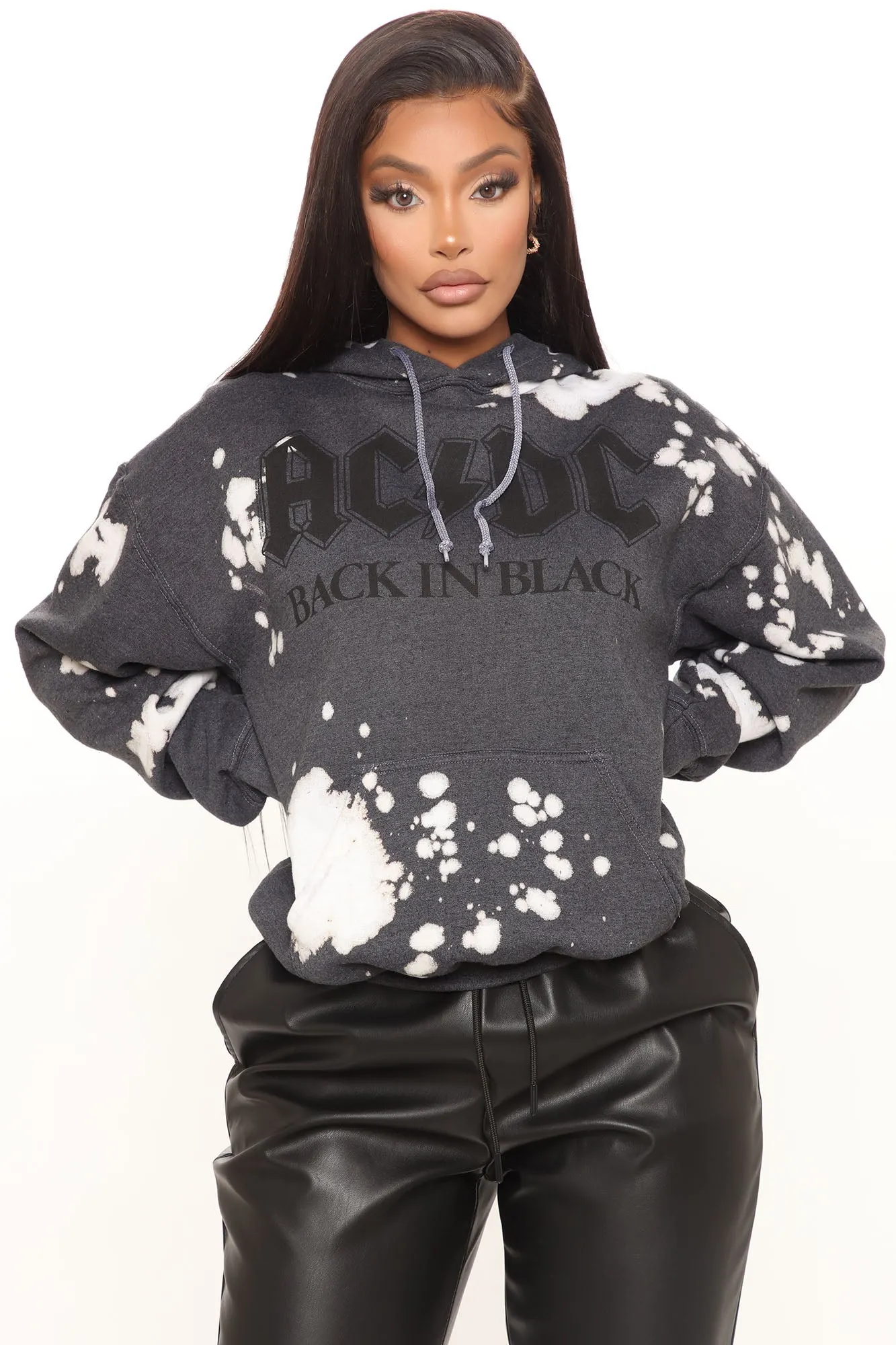 Back In Black ACDC Hoodie - Black/white