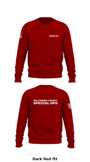 Baltimore County Special Ops Store 1 Core Men's Crewneck Performance Sweatshirt - ftt