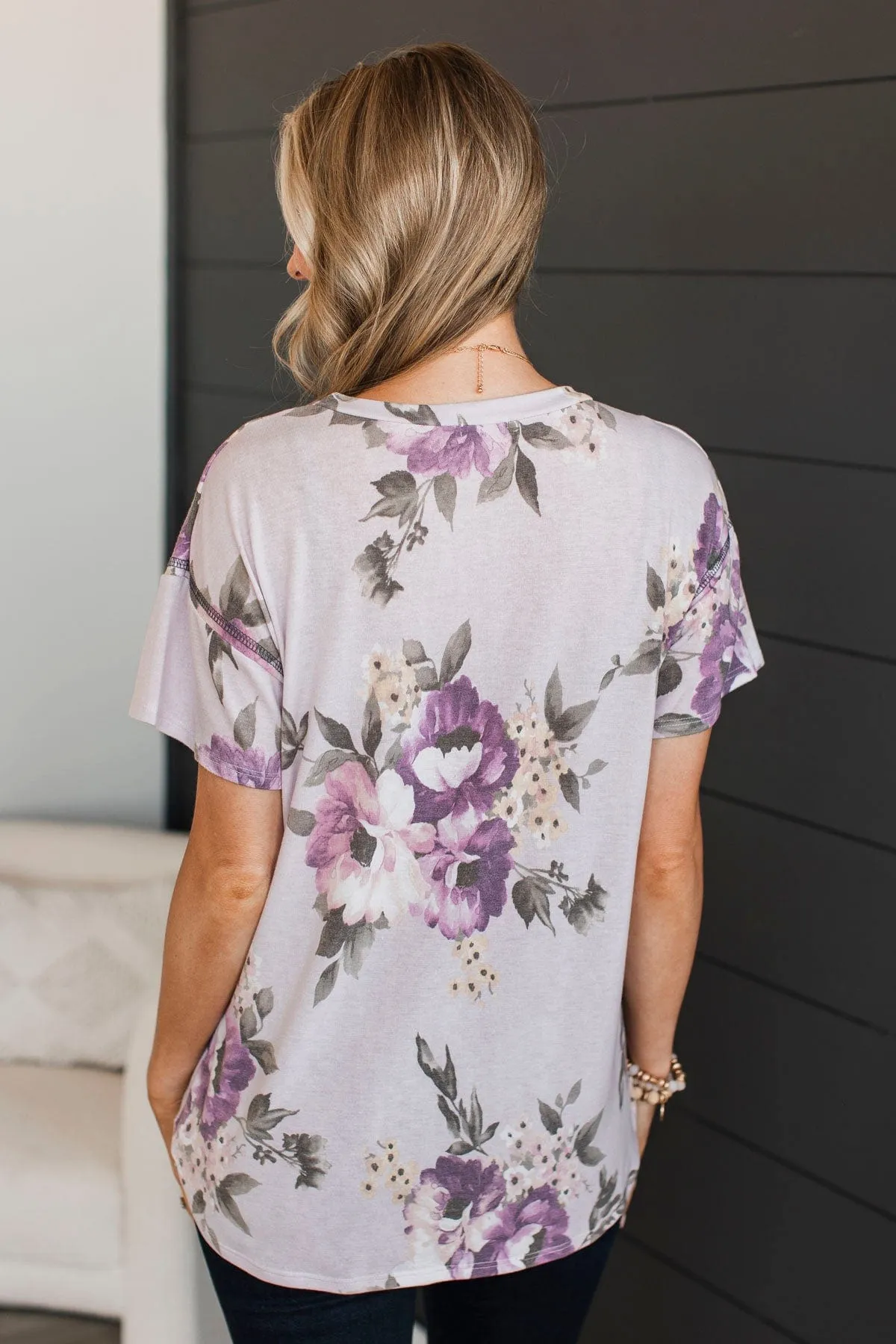 Be The One Floral Top- Lilac