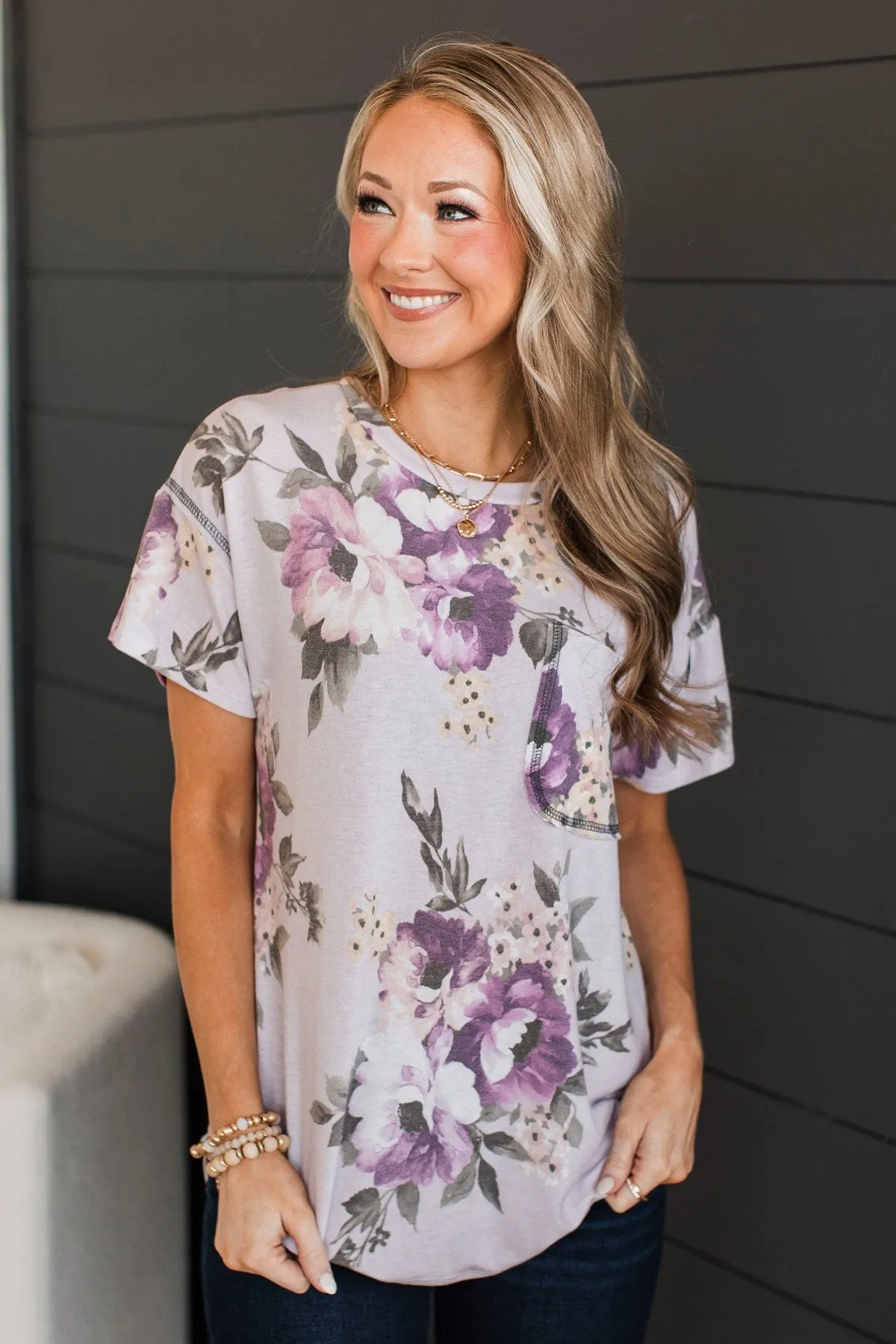 Be The One Floral Top- Lilac