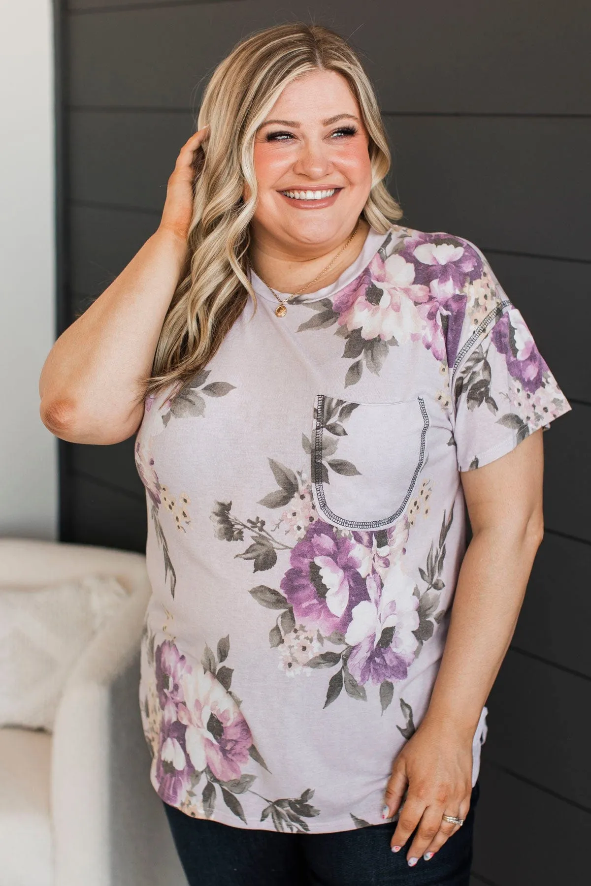 Be The One Floral Top- Lilac