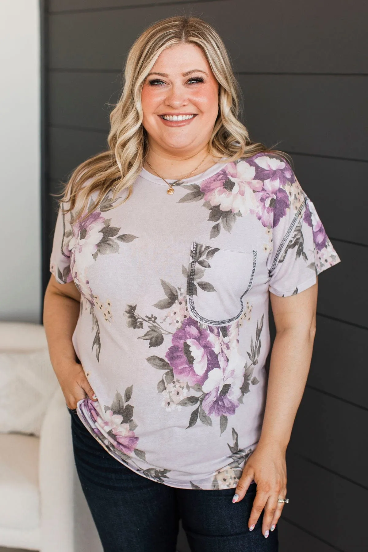 Be The One Floral Top- Lilac