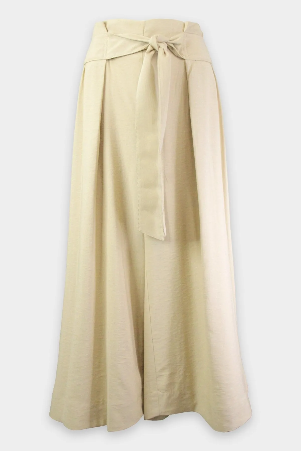 Belted Palazzo Culotte in Maiz