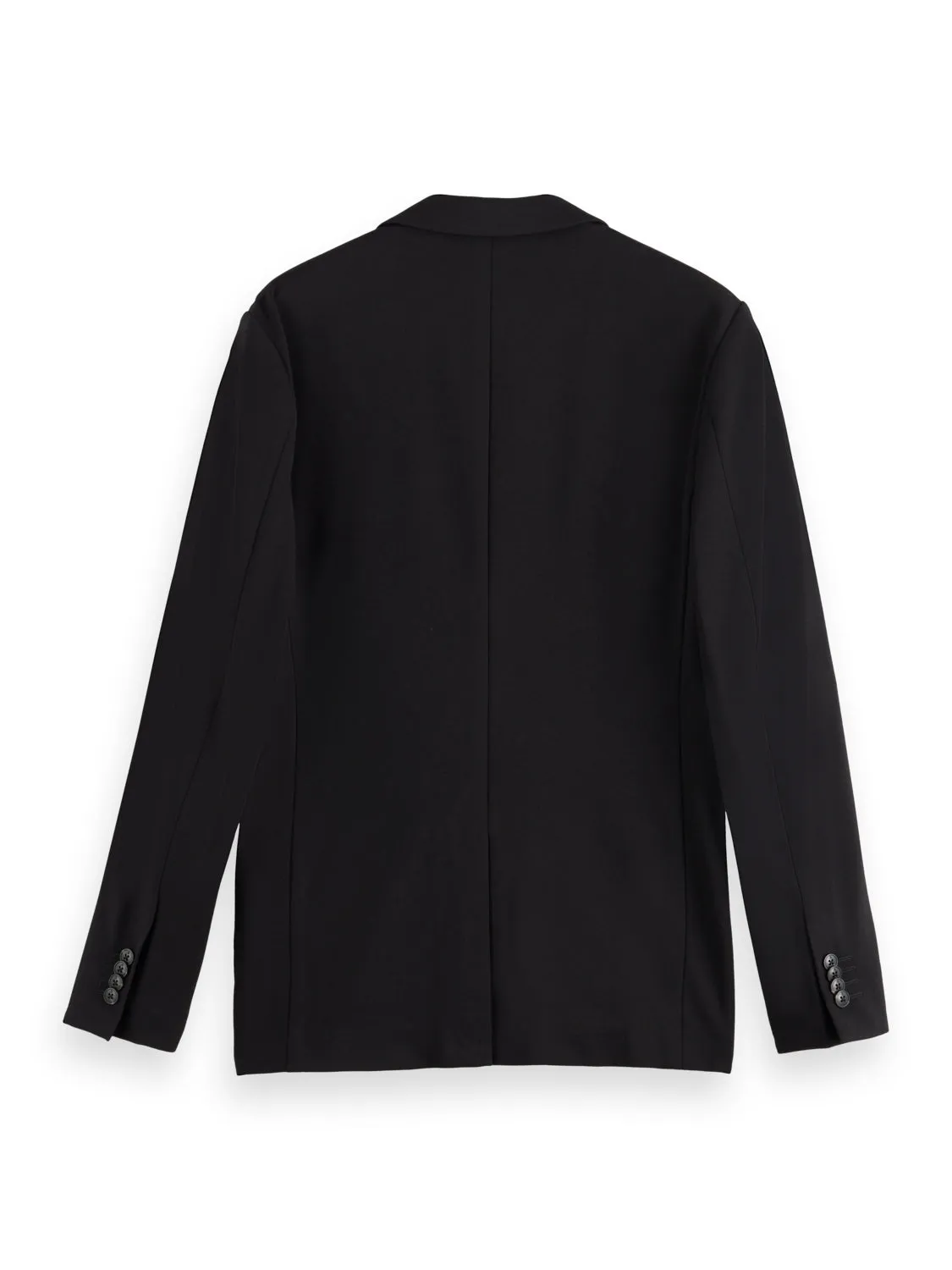 Black Mélange Knitted Jersey Blazer