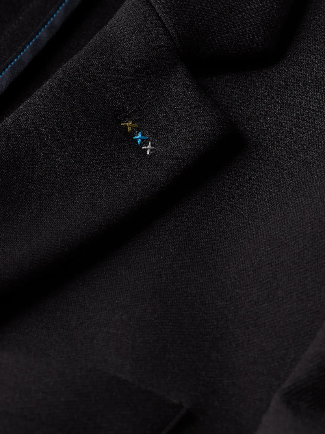 Black Mélange Knitted Jersey Blazer