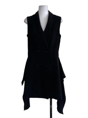 Black Plain Long Blazer