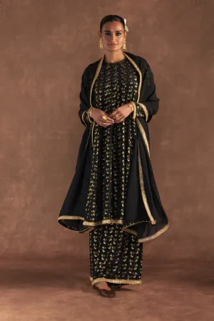 Black Springbud Culotte Set