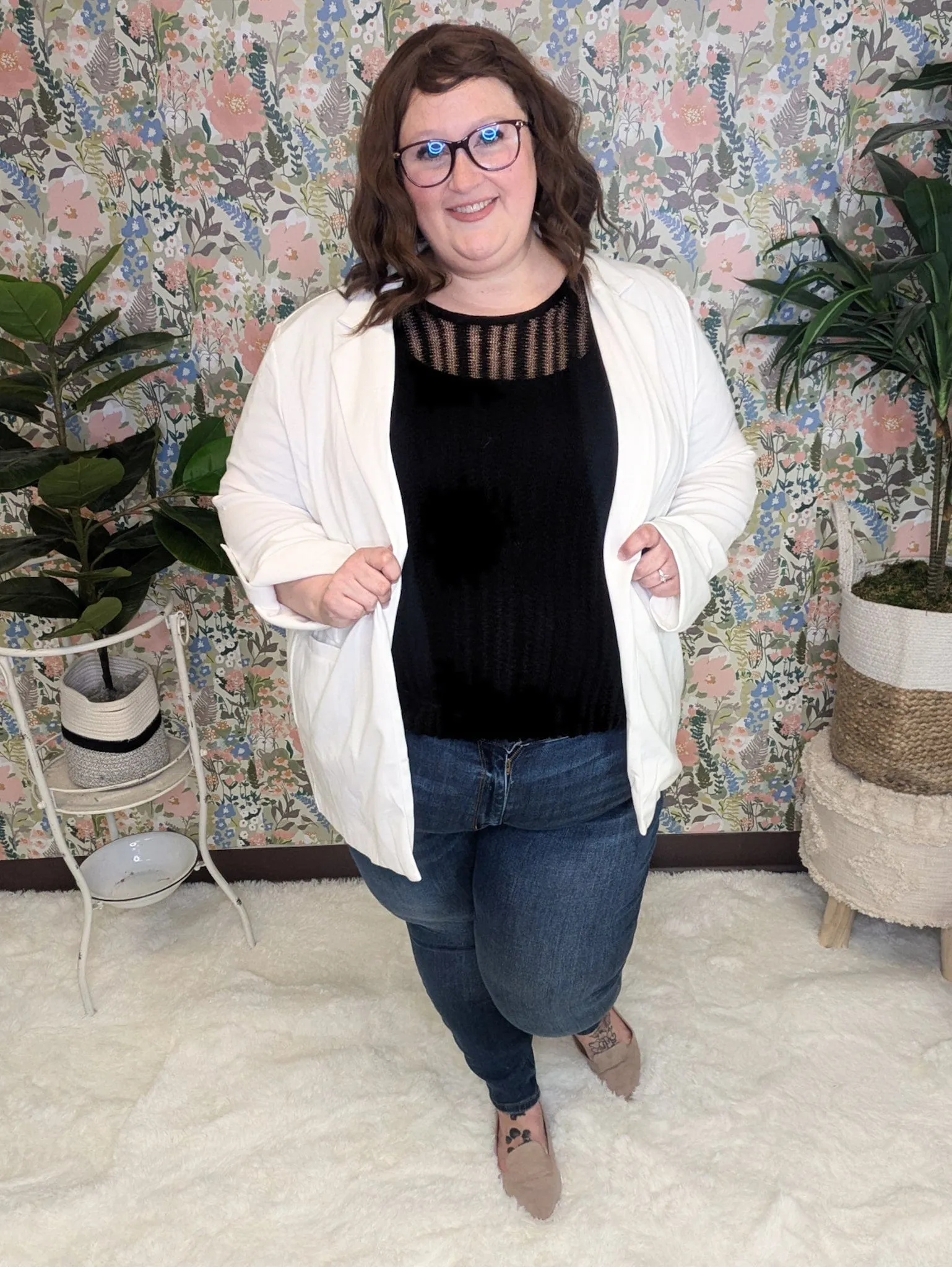 Brenna Open Knit Short Sleeve Boxy Sweater