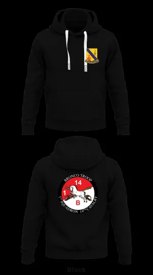 Bronco Troop, 1-14 Cav Store 1  Core Men's Hooded Performance Sweatshirt - 96962360121