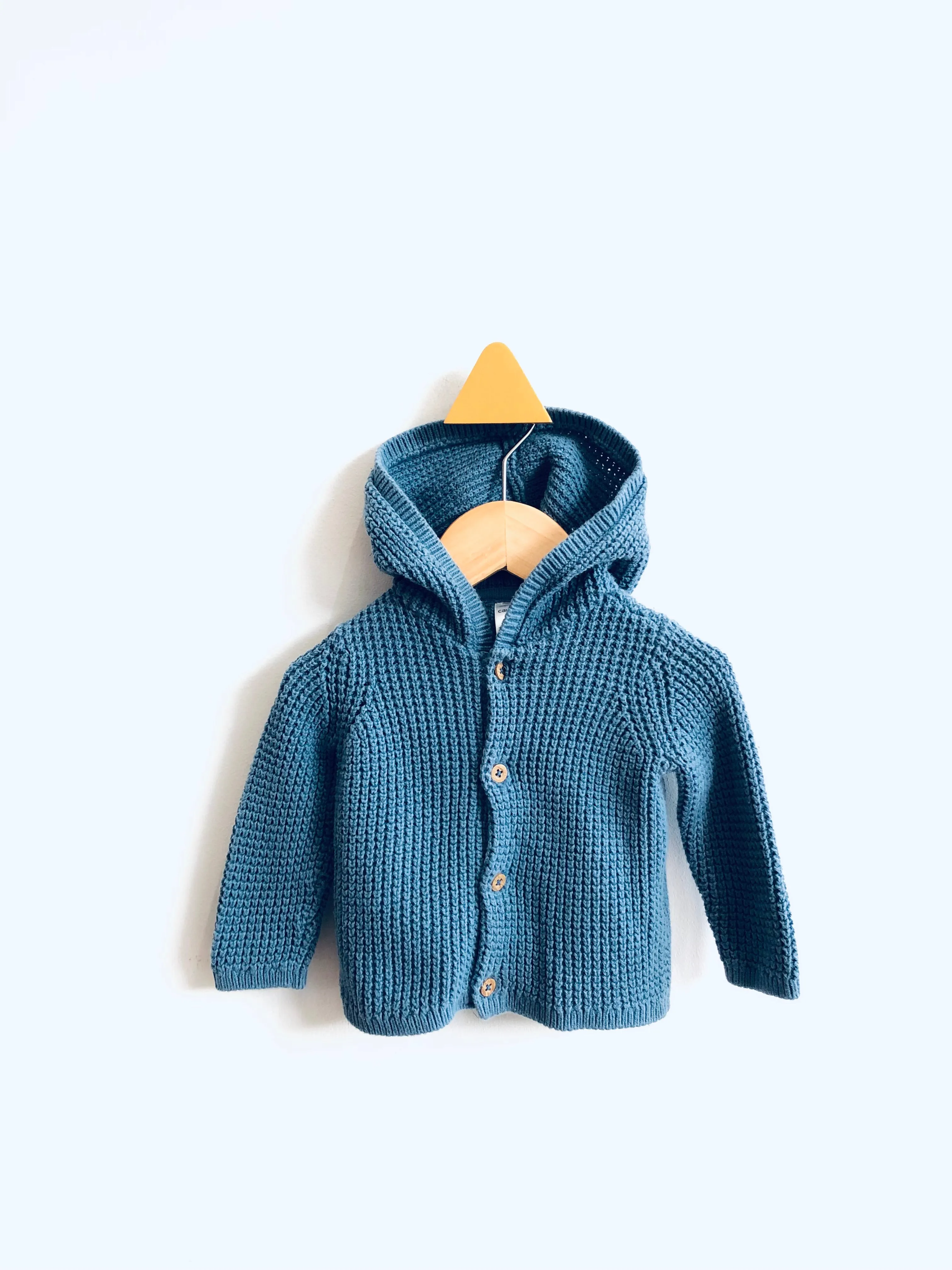 Button Up Hooded Cardigan // 6M