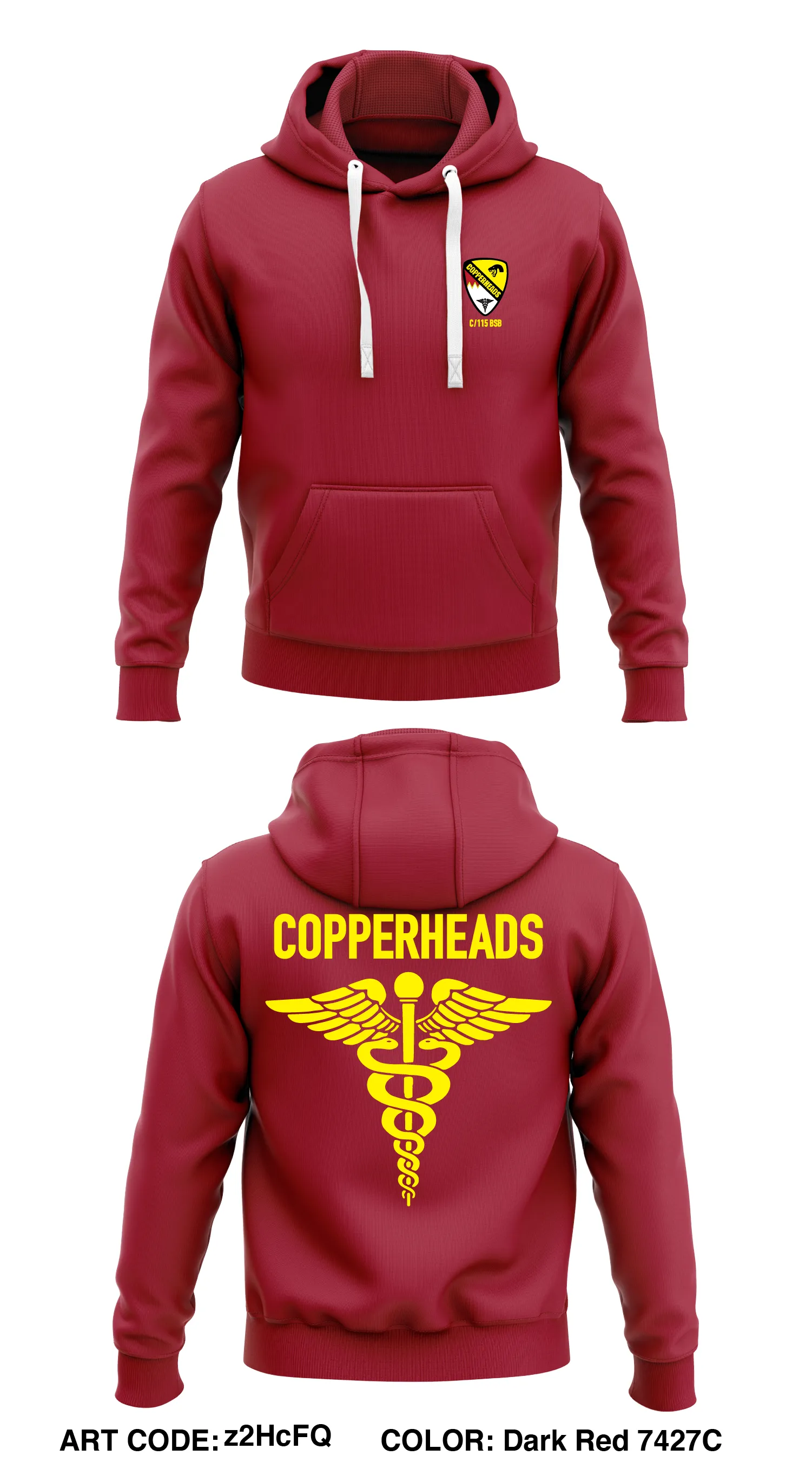 C Co, 115th BSB Store 1  Core Men's Hooded Performance Sweatshirt - z2HcFQ